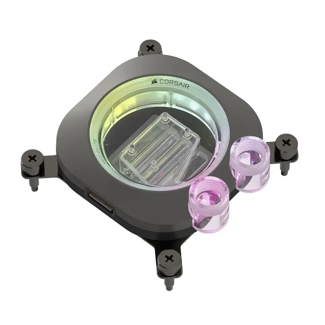corsair-icue-link-xc7-rgb-elite-waterblock-cpu-lga-1700-am5-am4-grigio image 1