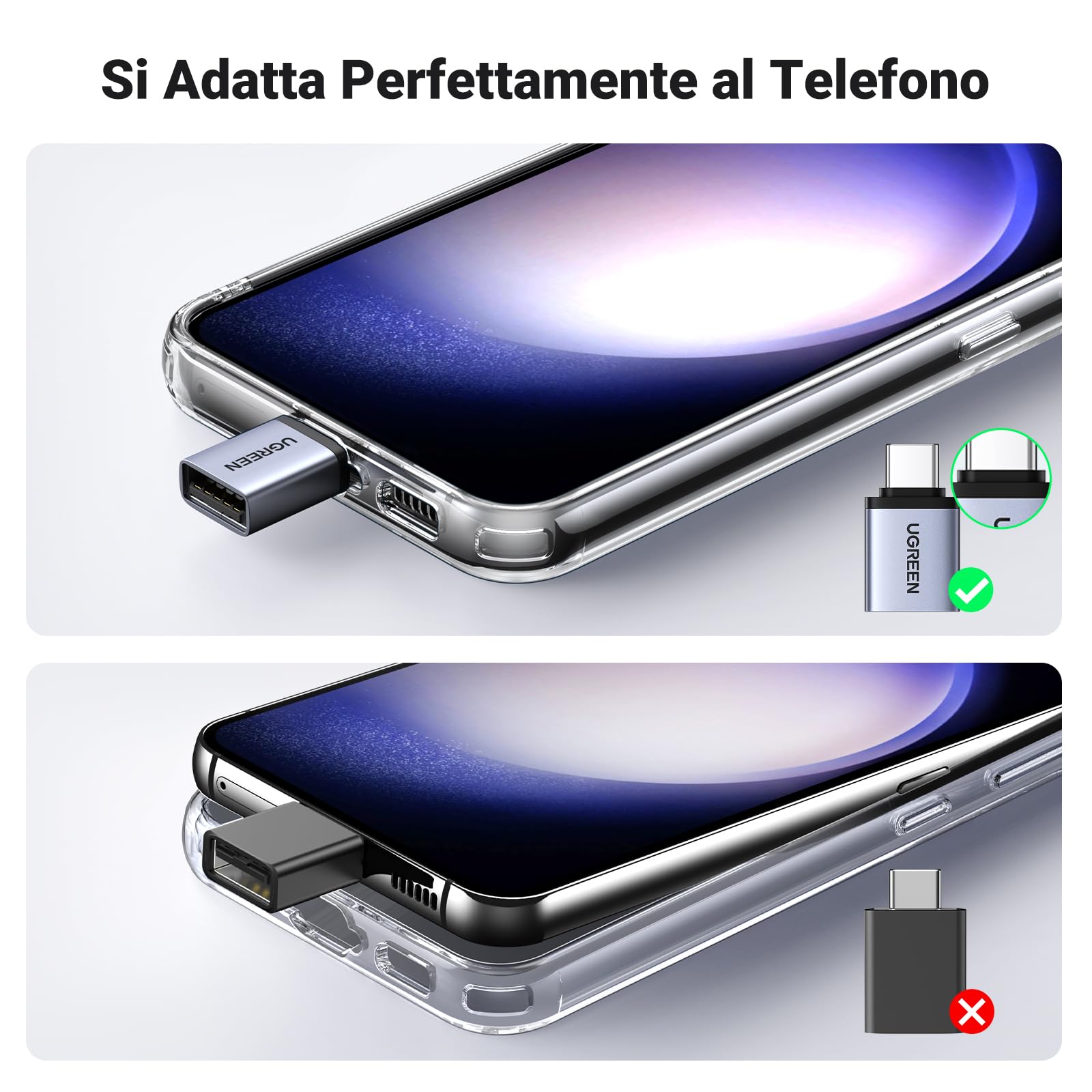 ugreen-adattatore-usb-c-maschio-a-usb-a-femmina-3-0-5gbps-confezione-da-2-grigio image 8