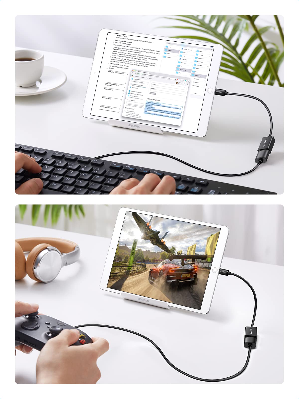 ugreen-cavo-otg-micro-usb-maschio-a-usb-2-0-femmina-12cm image 3
