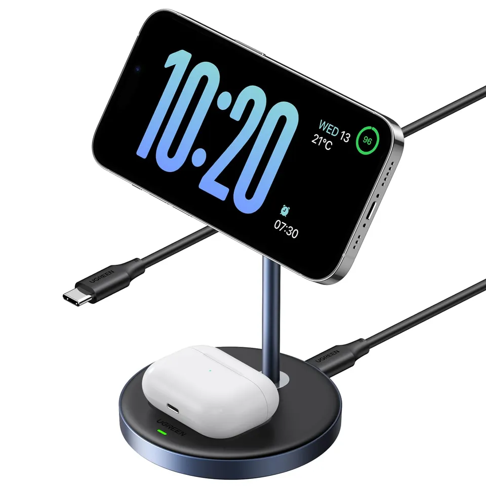 ugreen-zapix-stazione-ricarica-wireless-magsafe-2-in-1-per-iphone-airpods image 1