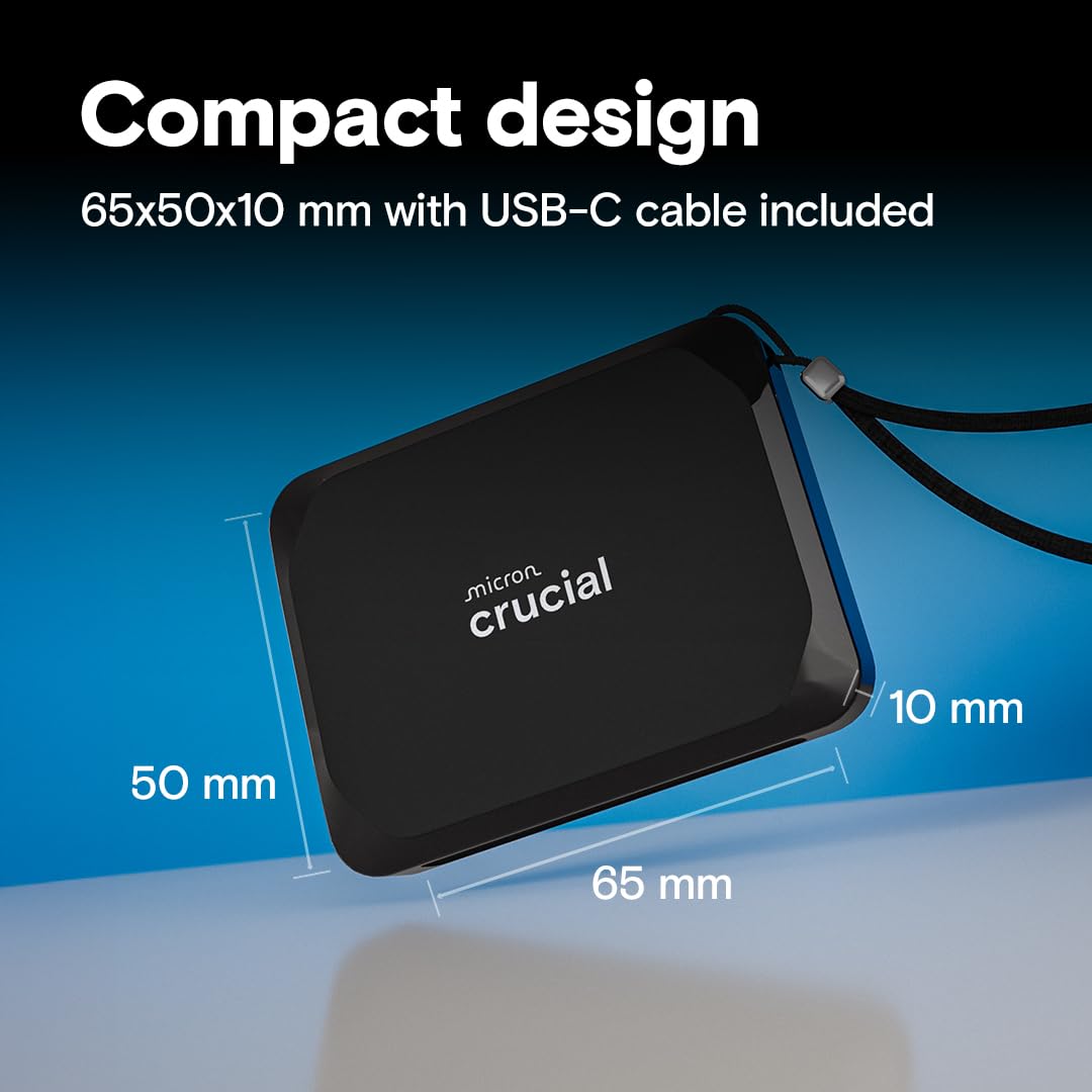crucial-x9-ssd-esterno-portatile-1tb-usb-c-fino-a-1050-mb-s image 6