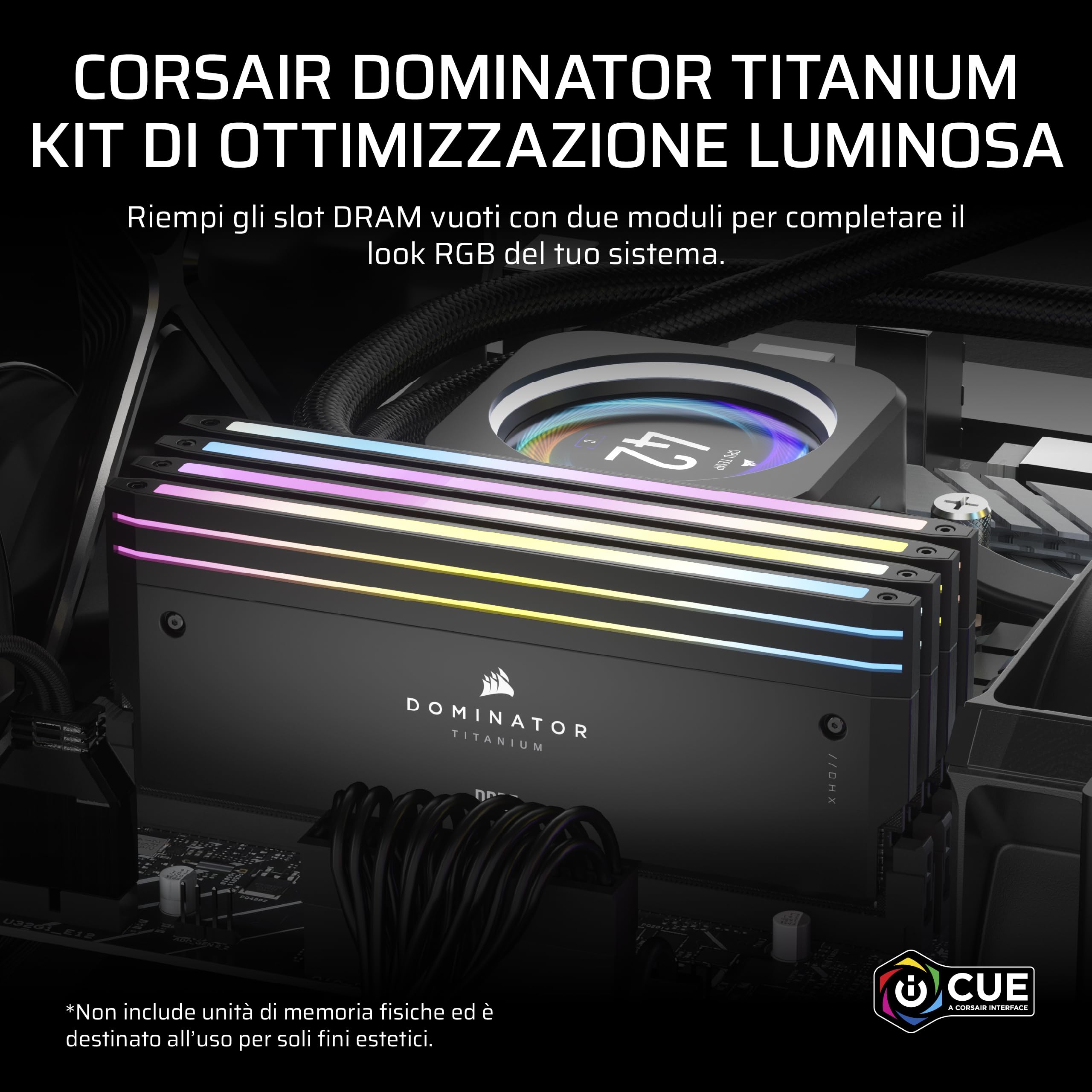 corsair-dominator-titanium-ddr5-rgb-light-enhancement-kit-2-moduli-nero image 2