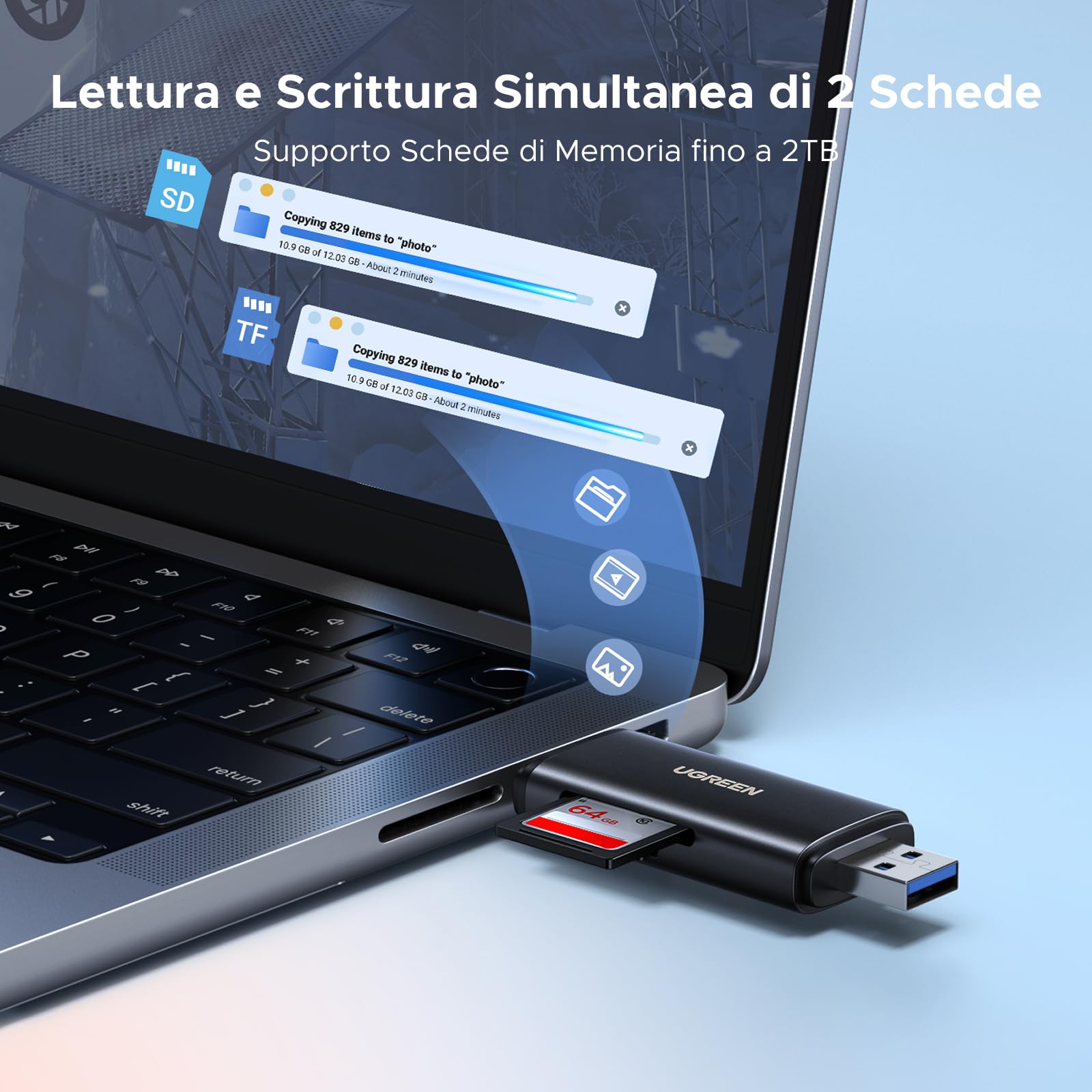 ugreen-sd4-0-lettore-schede-sd-usb-c-e-usb-a-312mb-s-in-alluminio image 6