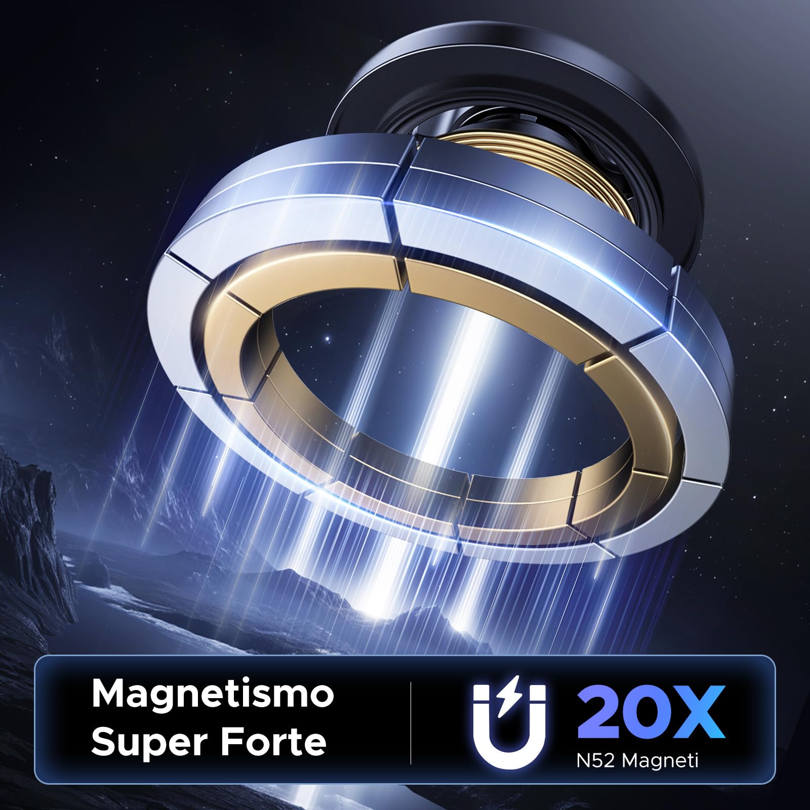 ugreen-supporto-magnetico-auto-magsafe-bocchetta-con-anello-360-nero image 3