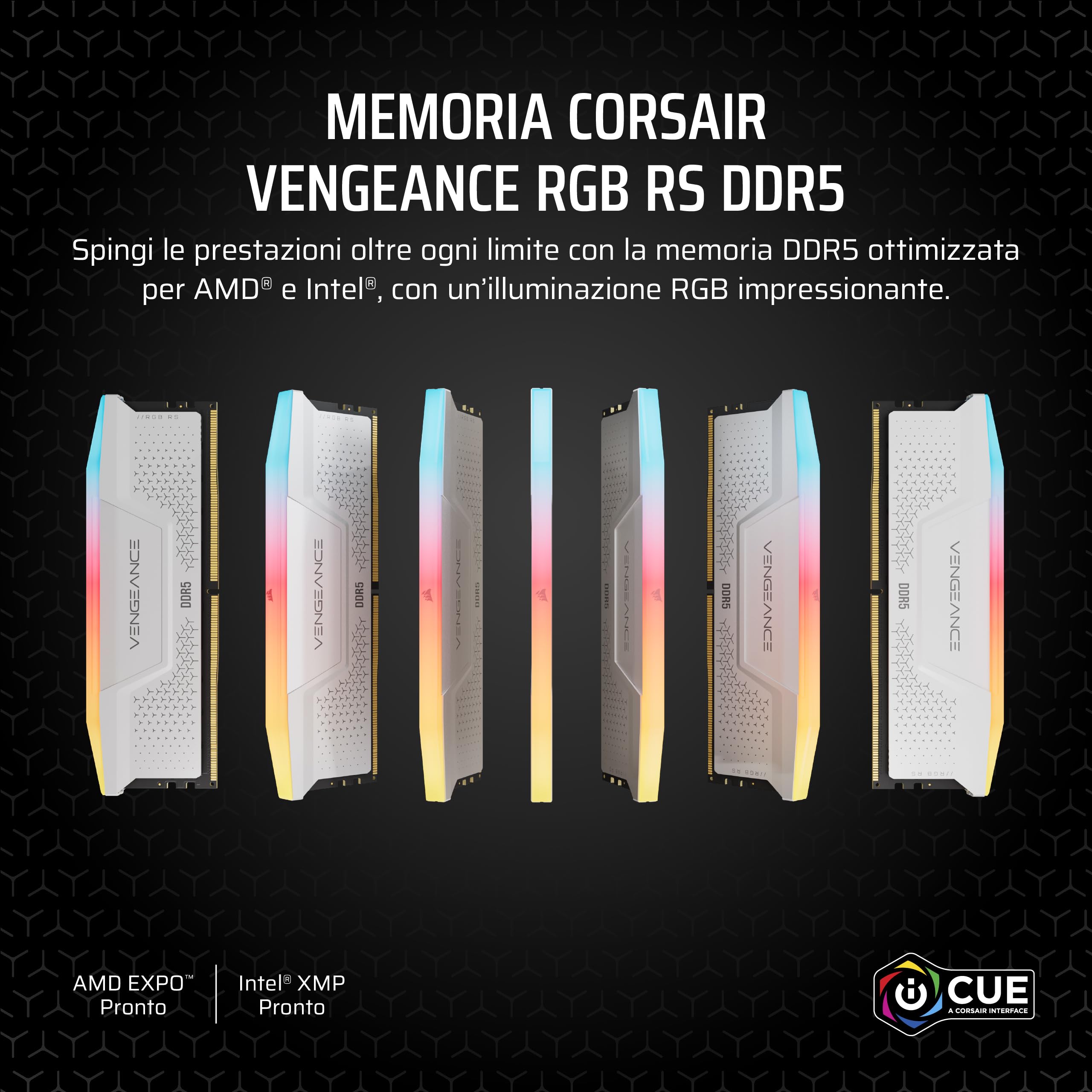 corsair-vengeance-rgb-rs-ddr5-16gb-2-x-8gb-5200mhz-cl40-bianco-amd-expo-e-intel- image 2