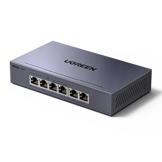 ugreen-switch-ethernet-gigabit-poe-6-porte-con-4-porte-poe-30w image 1