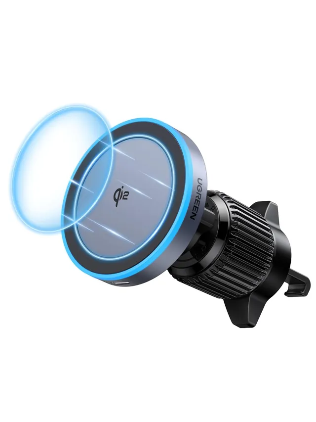 ugreen-magflow-qi2-caricatore-wireless-magnetico-15w-da-auto-supporto-bocchetta- image 1