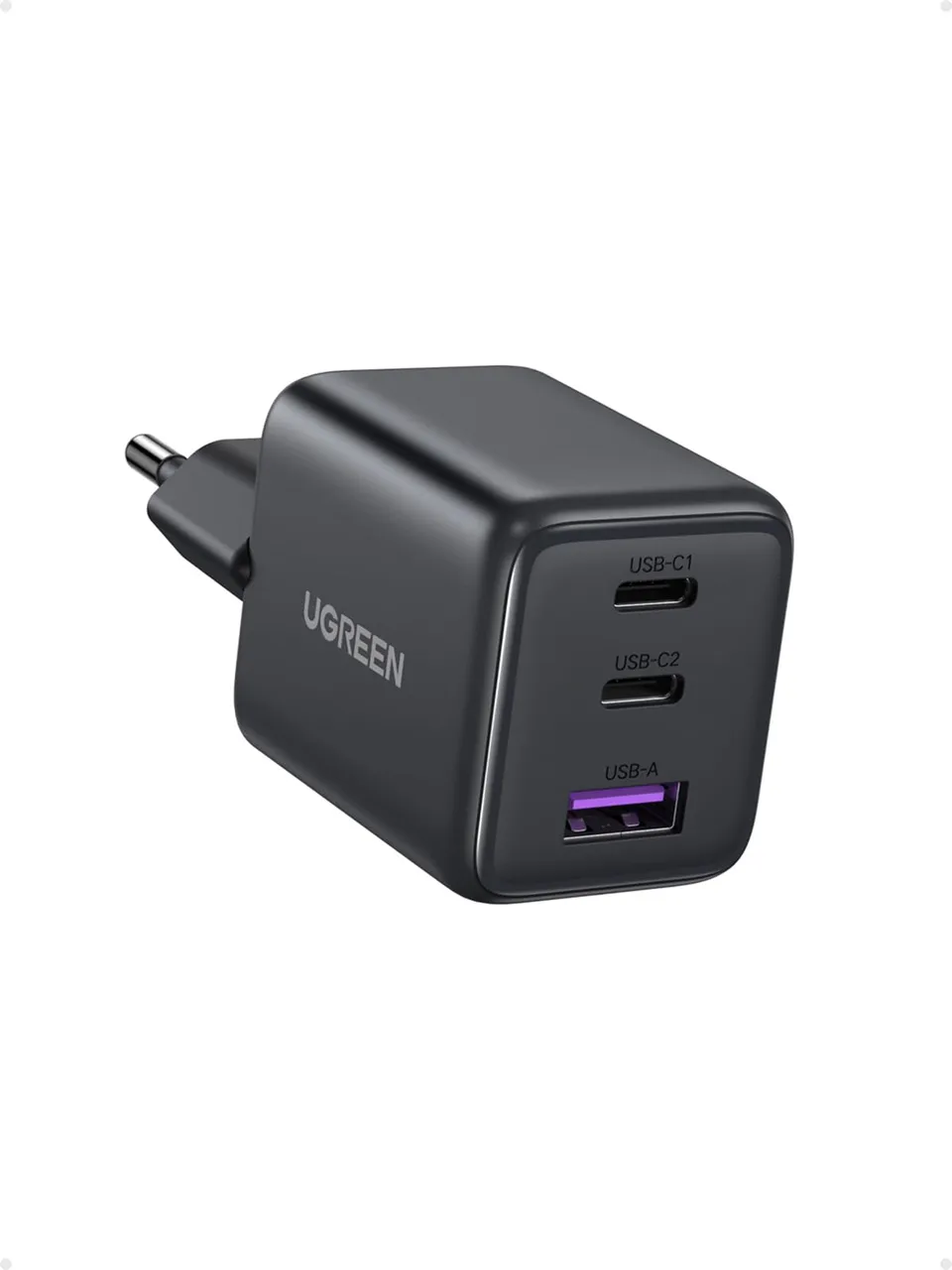 ugreen-zapix-caricatore-usb-c-30w-gan-a-3-porte-pd-nero image 1