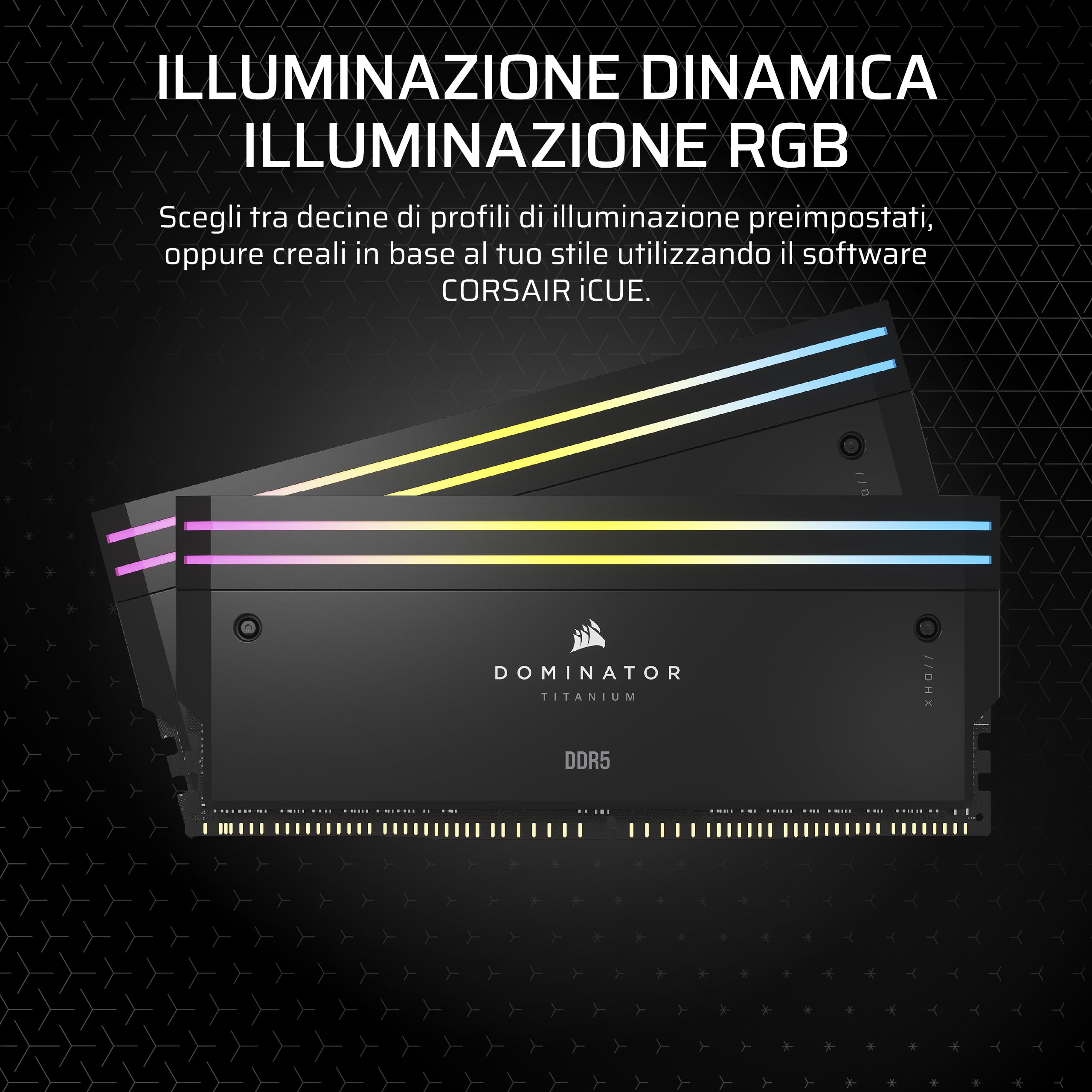corsair-dominator-titanium-ddr5-rgb-light-enhancement-kit-2-moduli-nero image 3