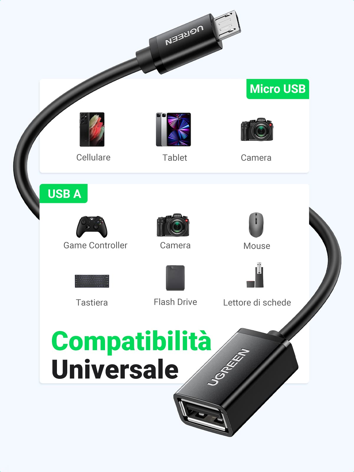 ugreen-cavo-otg-micro-usb-maschio-a-usb-2-0-femmina-12cm image 4