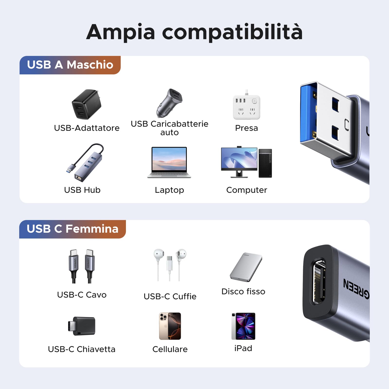 ugreen-adattatore-usb-c-a-usb-a-3-2-10gbps-confezione-da-5-pezzi image 3