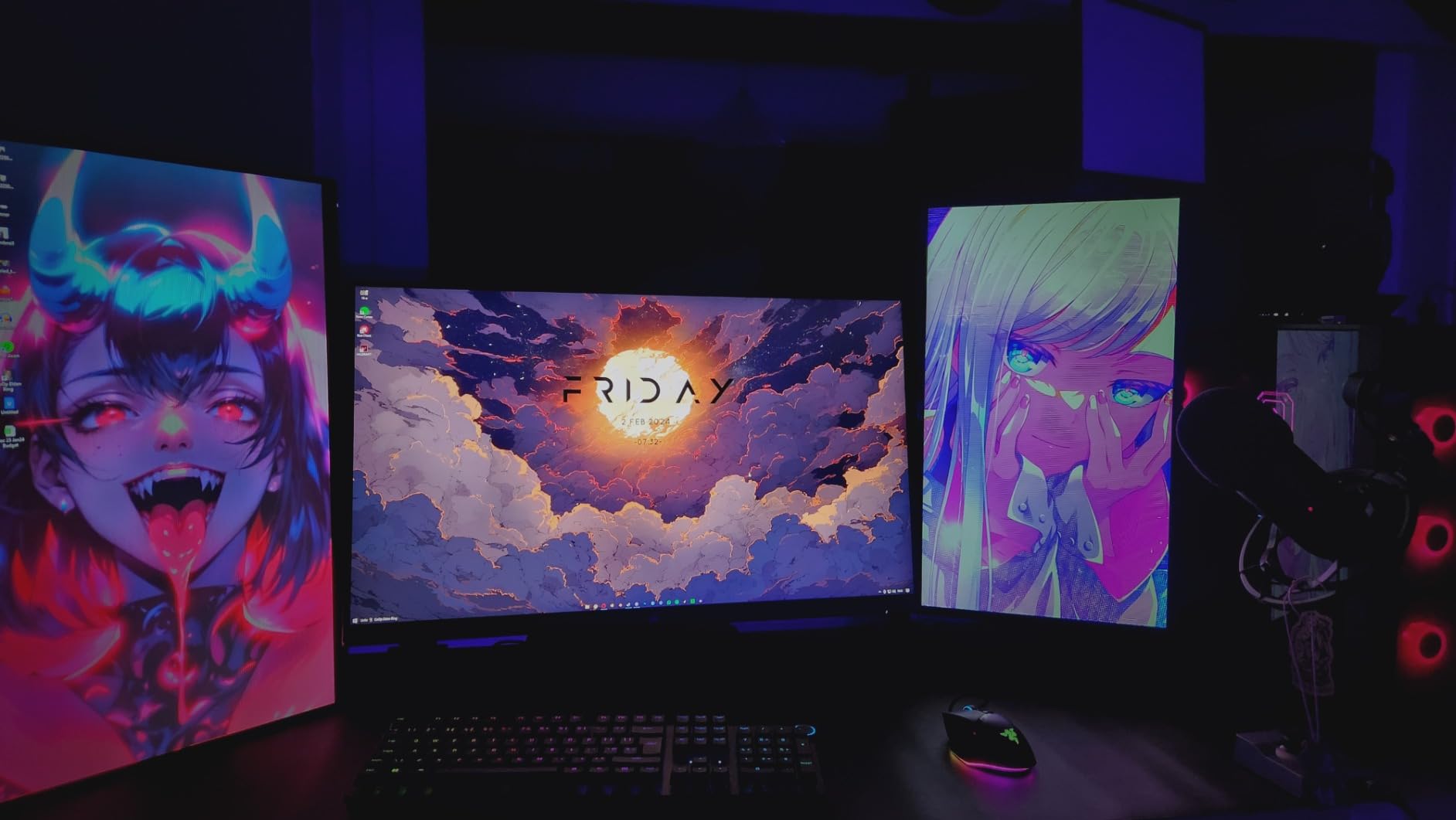 Bel monitor grande e fluido