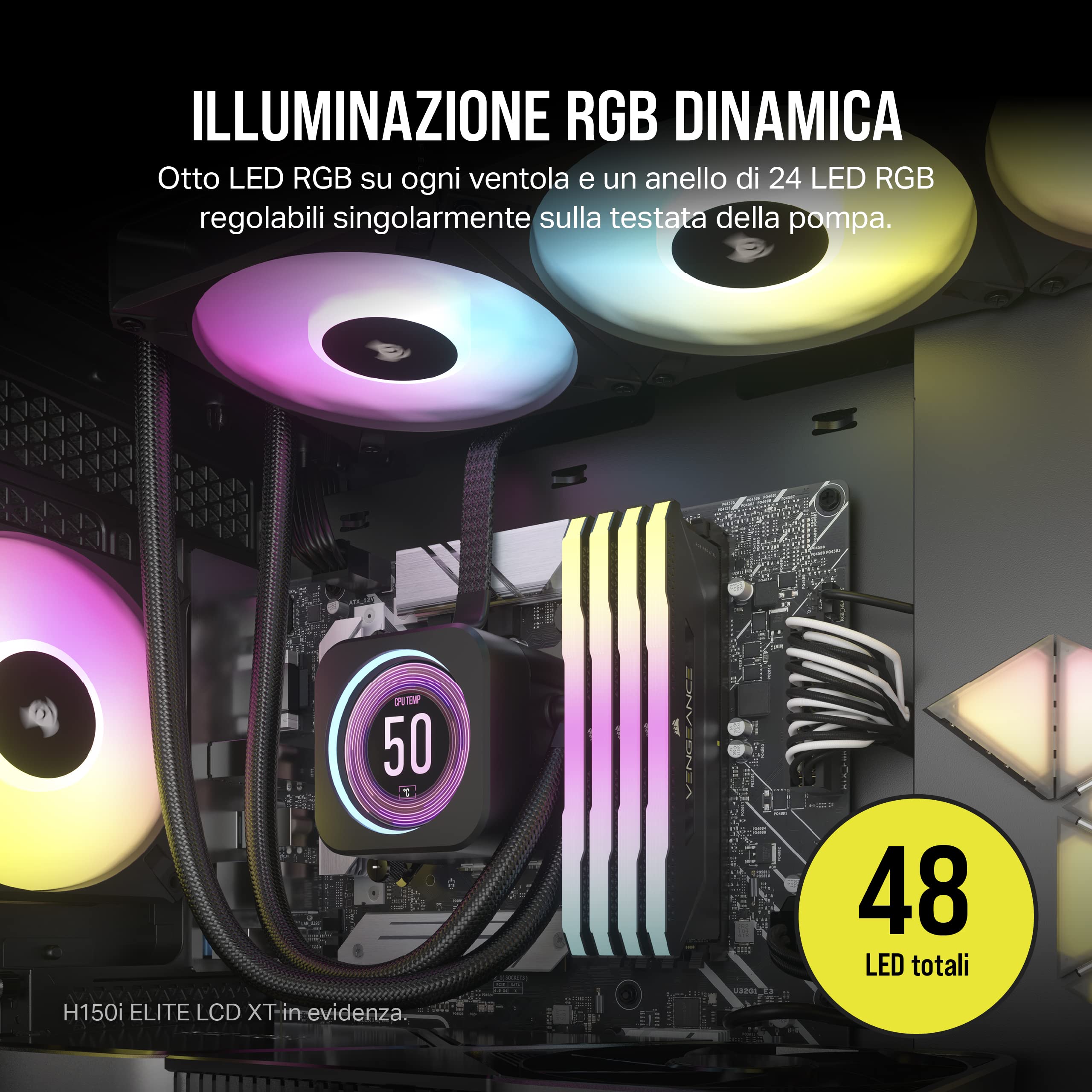 corsair-icue-h170i-elite-lcd-xt-dissipatore-liquido-420-mm-nero image 5