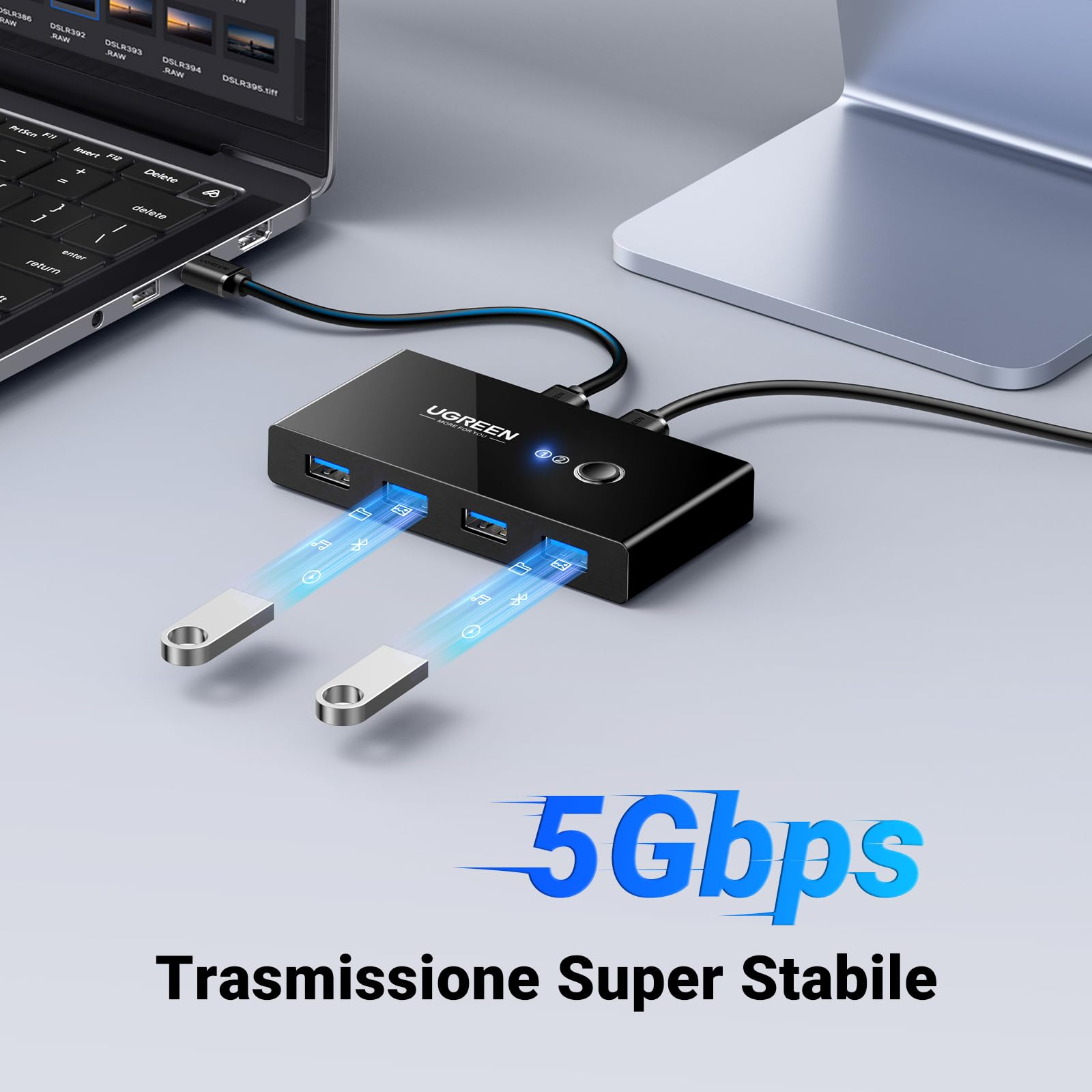 ugreen-switch-usb-3-0-4-porte-2-ingressi-4-uscite-per-2-pc image 3