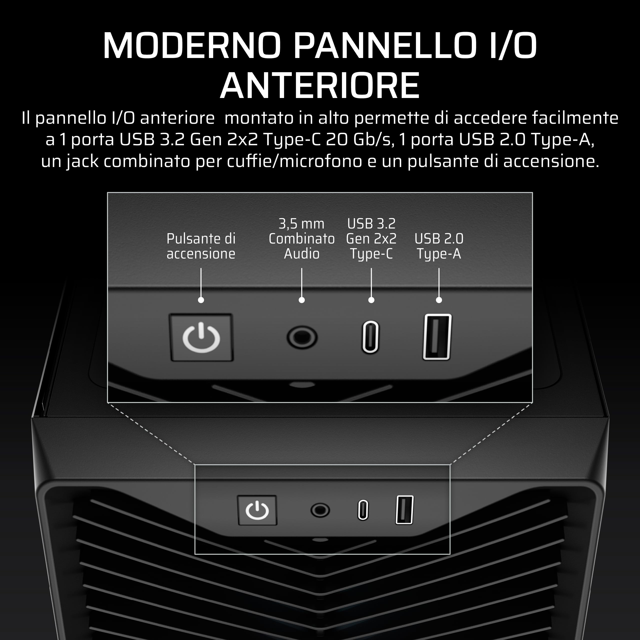 corsair-3200d-rs-argb-case-pc-mid-tower-nero-3-ventole-rs120-argb-radiatore-360m image 8