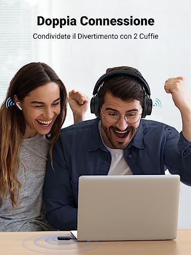 ugreen-trasmettitore-ricevitore-bluetooth-5-4-jack-3-5mm-2-in-1-con-microfono image 8