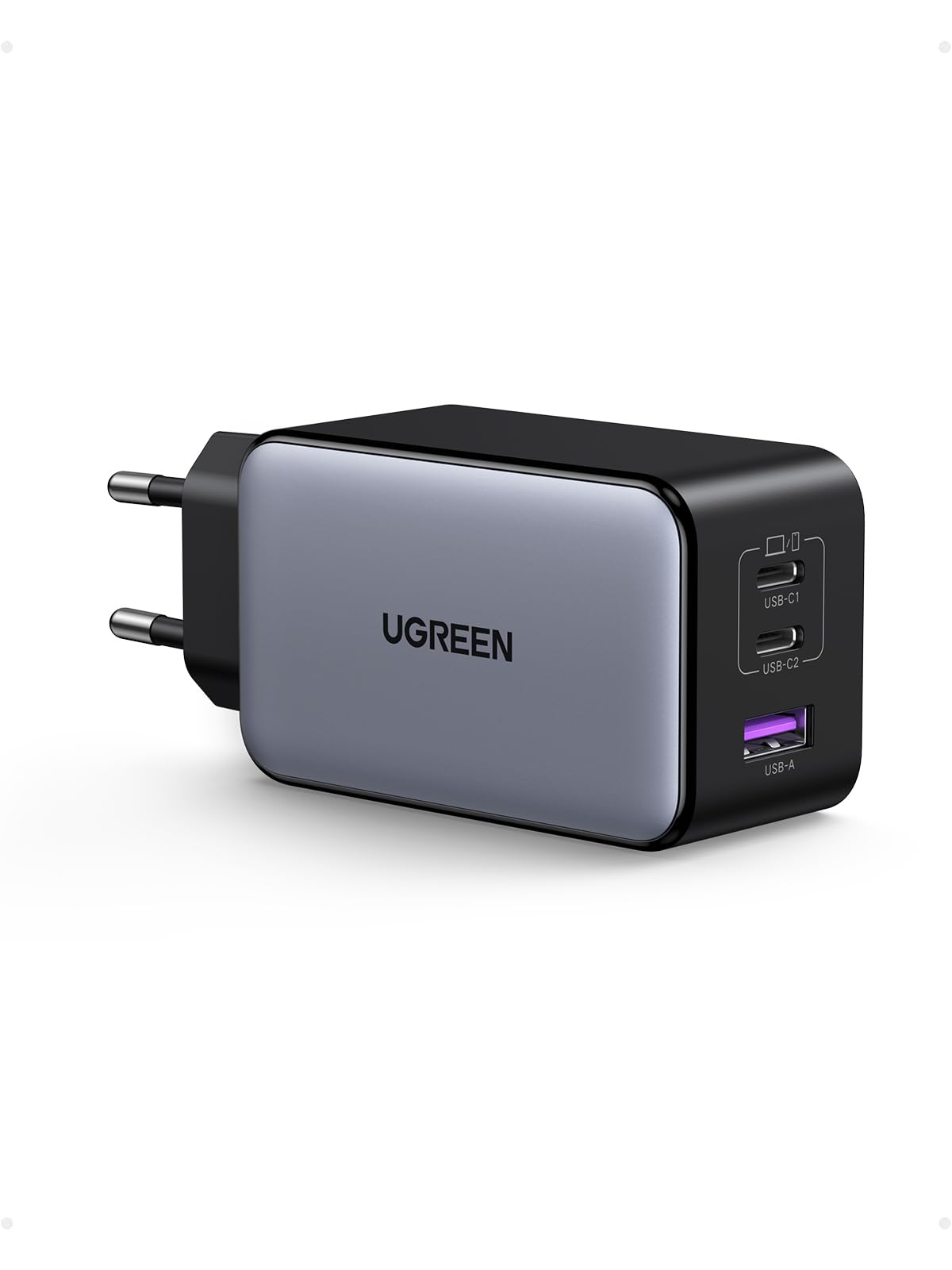 ugreen-nexode-caricatore-usb-c-gan-100w-a-3-porte-2-usb-c-usb-a-compatto image 1