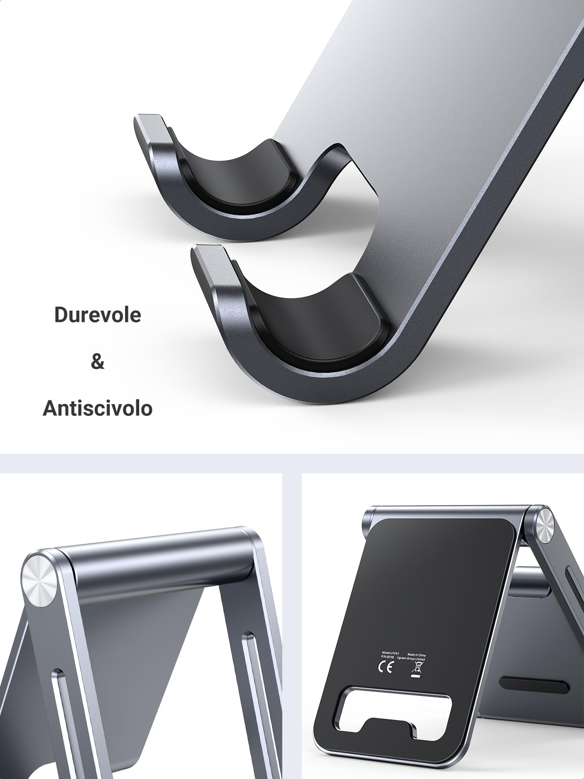ugreen-supporto-telefono-da-tavolo-in-alluminio-pieghevole-argento image 6