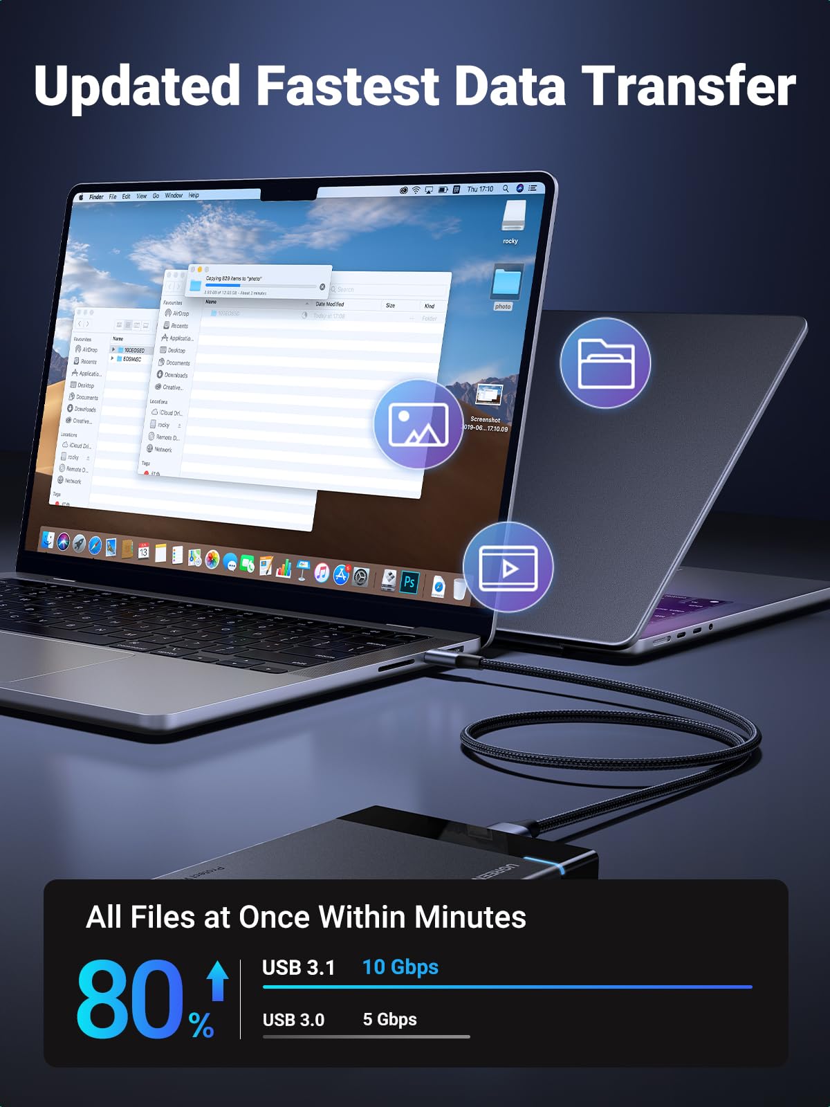ugreen-cavo-usb-c-a-micro-usb-3-0-0-5m-5gbps-per-hdd-esterni image 7