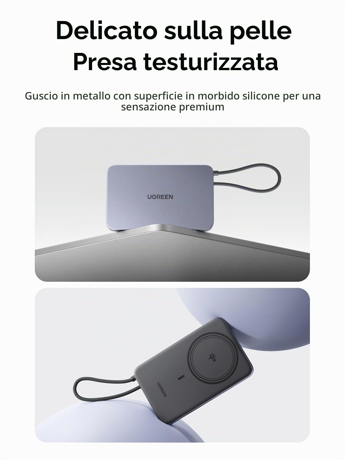 ugreen-magflow-air-power-bank-magnetica-qi2-15w-10000mah-pd-30w-grigio image 6