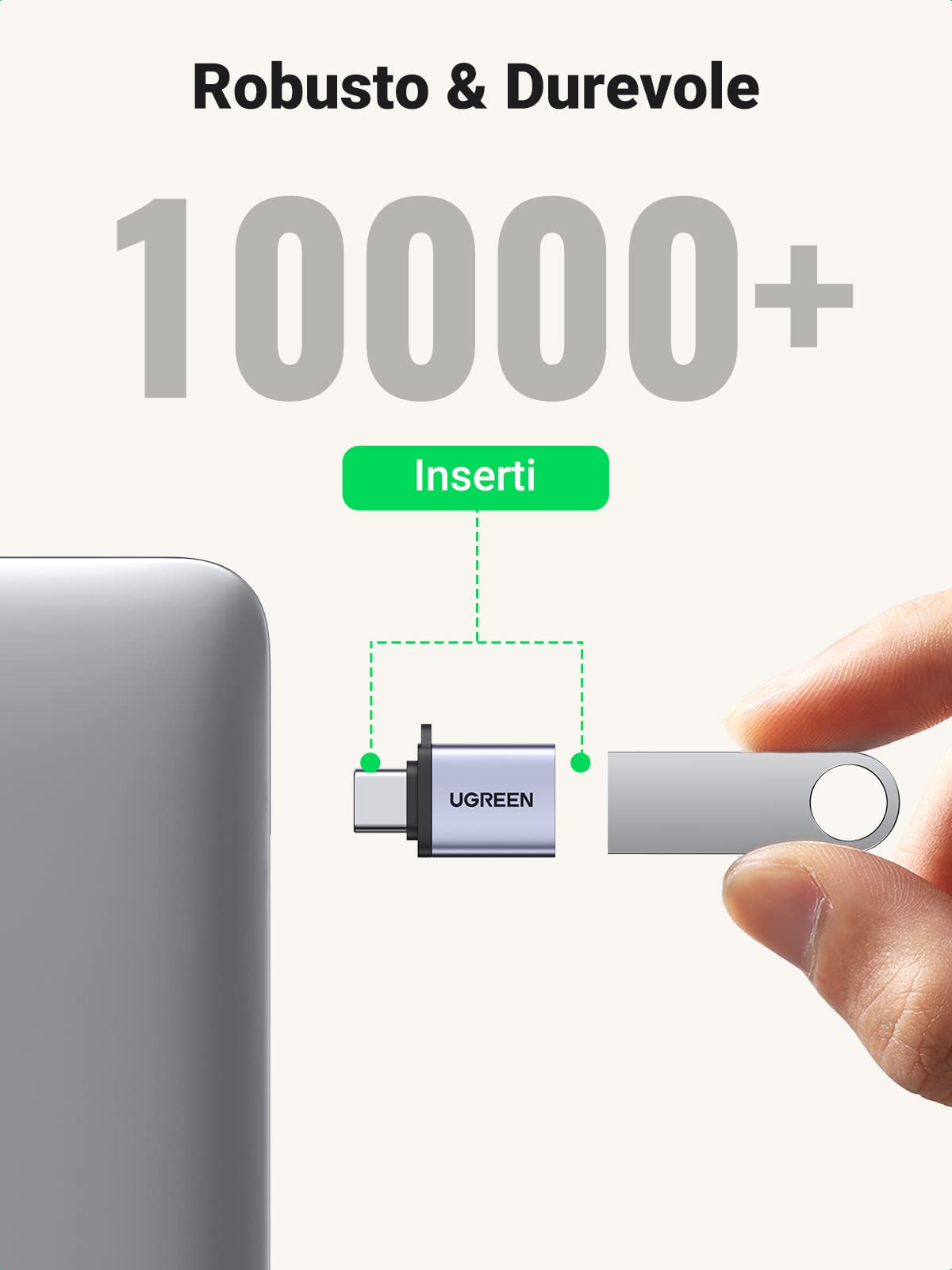 ugreen-adattatore-usb-c-maschio-a-usb-a-femmina-otg-5-gbps-15w-2-pezzi image 5