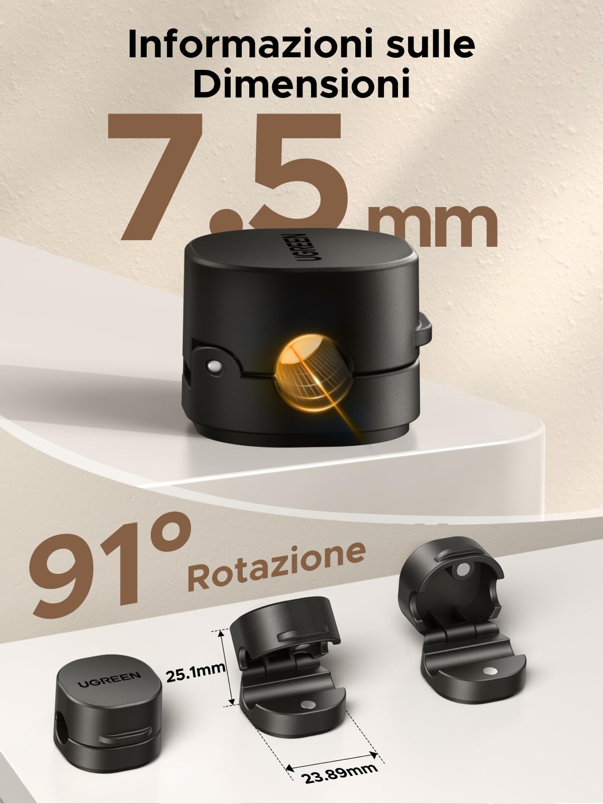 ugreen-clip-per-cavo-magnetica-a-molla-7-5mm-organizzatore-cavi-6-pezzi-nero image 6
