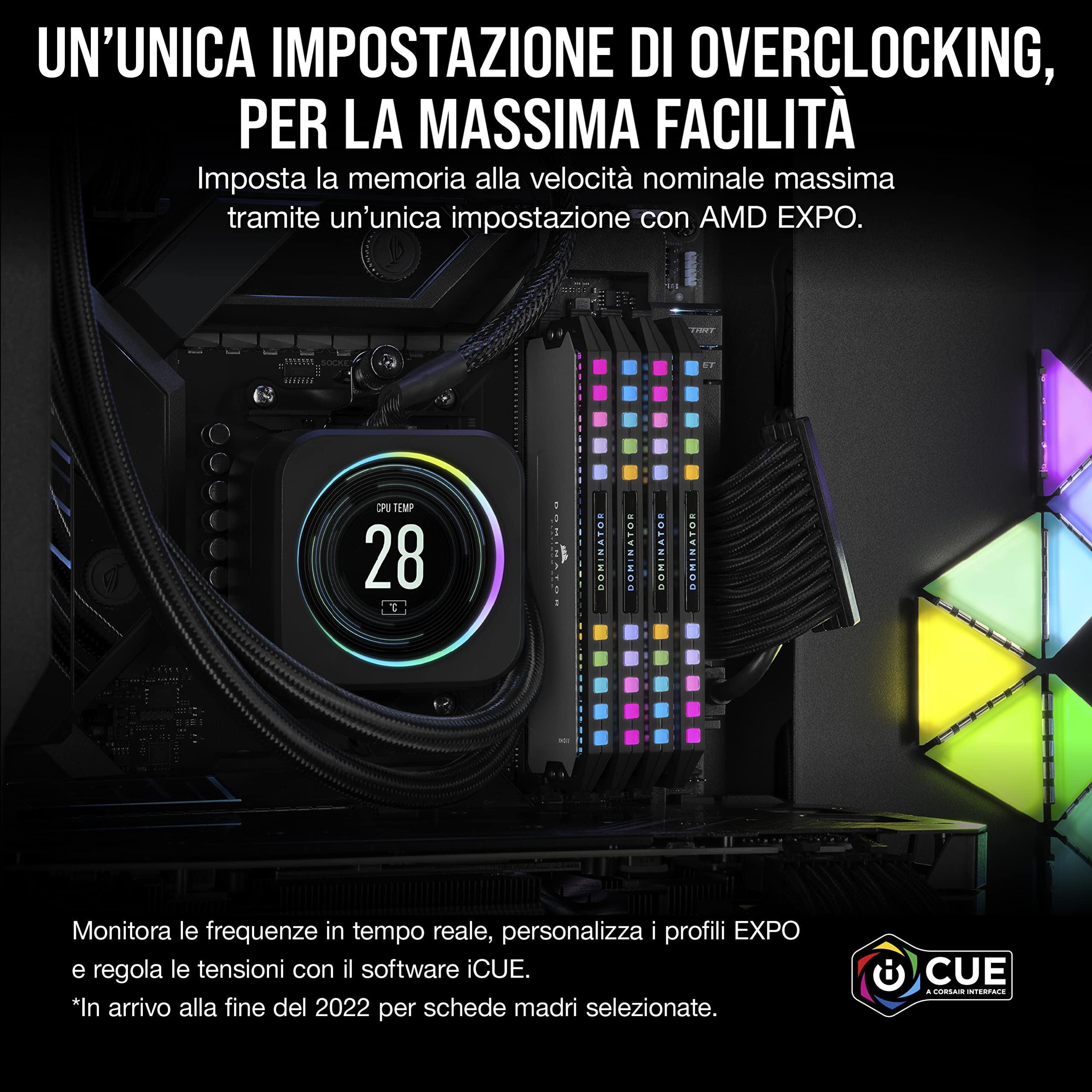 corsair-dominator-platinum-rgb-ddr5-64gb-2x32gb-5200mhz-cl40-grigio-amd-expo image 6