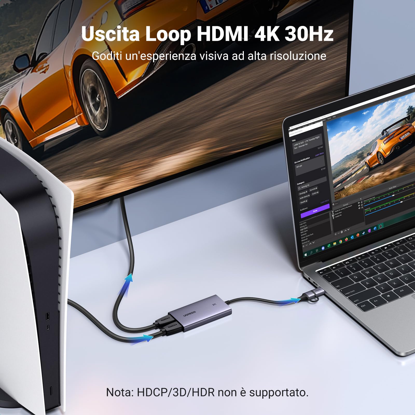 ugreen-scheda-di-acquisizione-video-hdmi-4k-30hz-con-loopout image 2