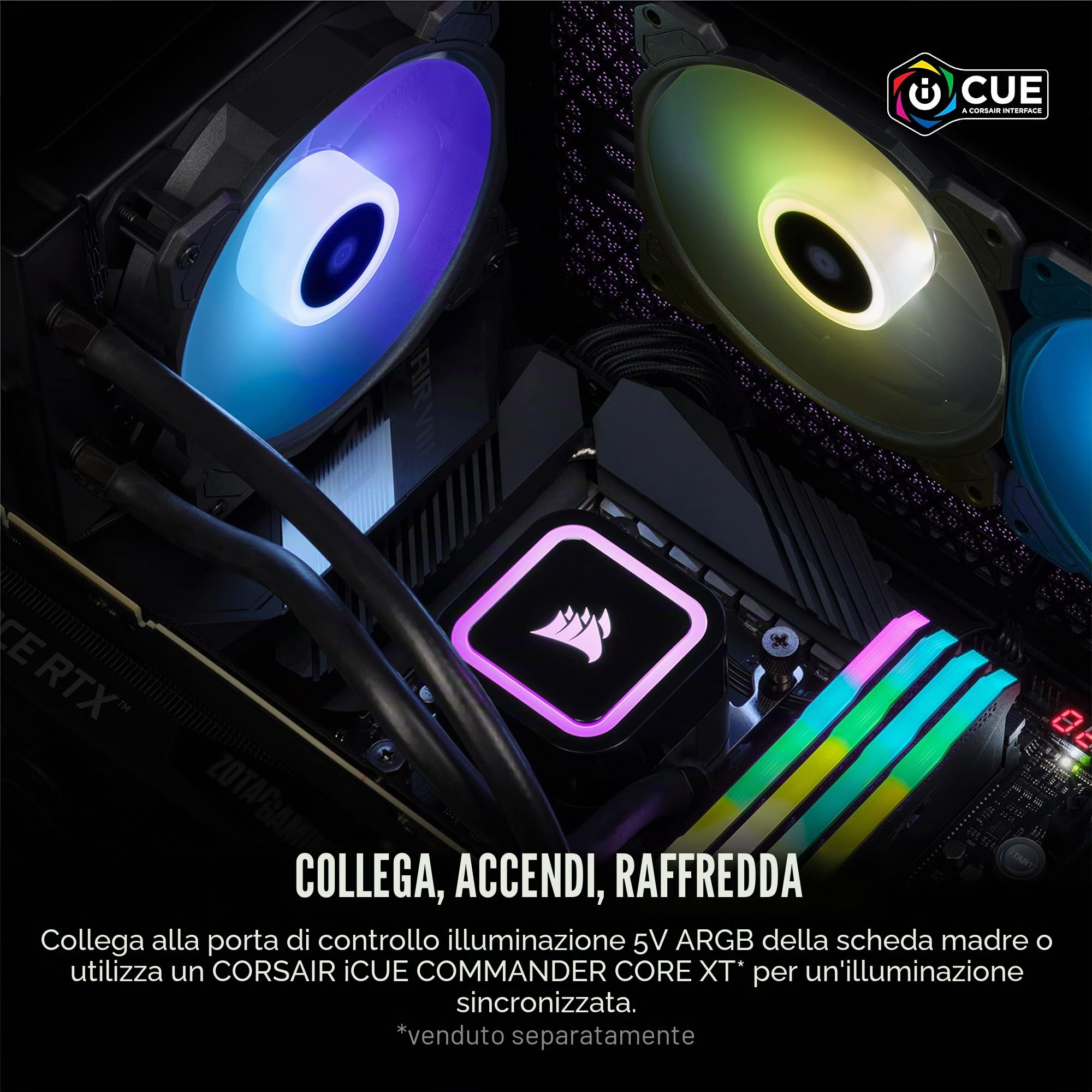 corsair-h60x-rgb-elite-dissipatore-a-liquido-cpu-120mm-nero image 4