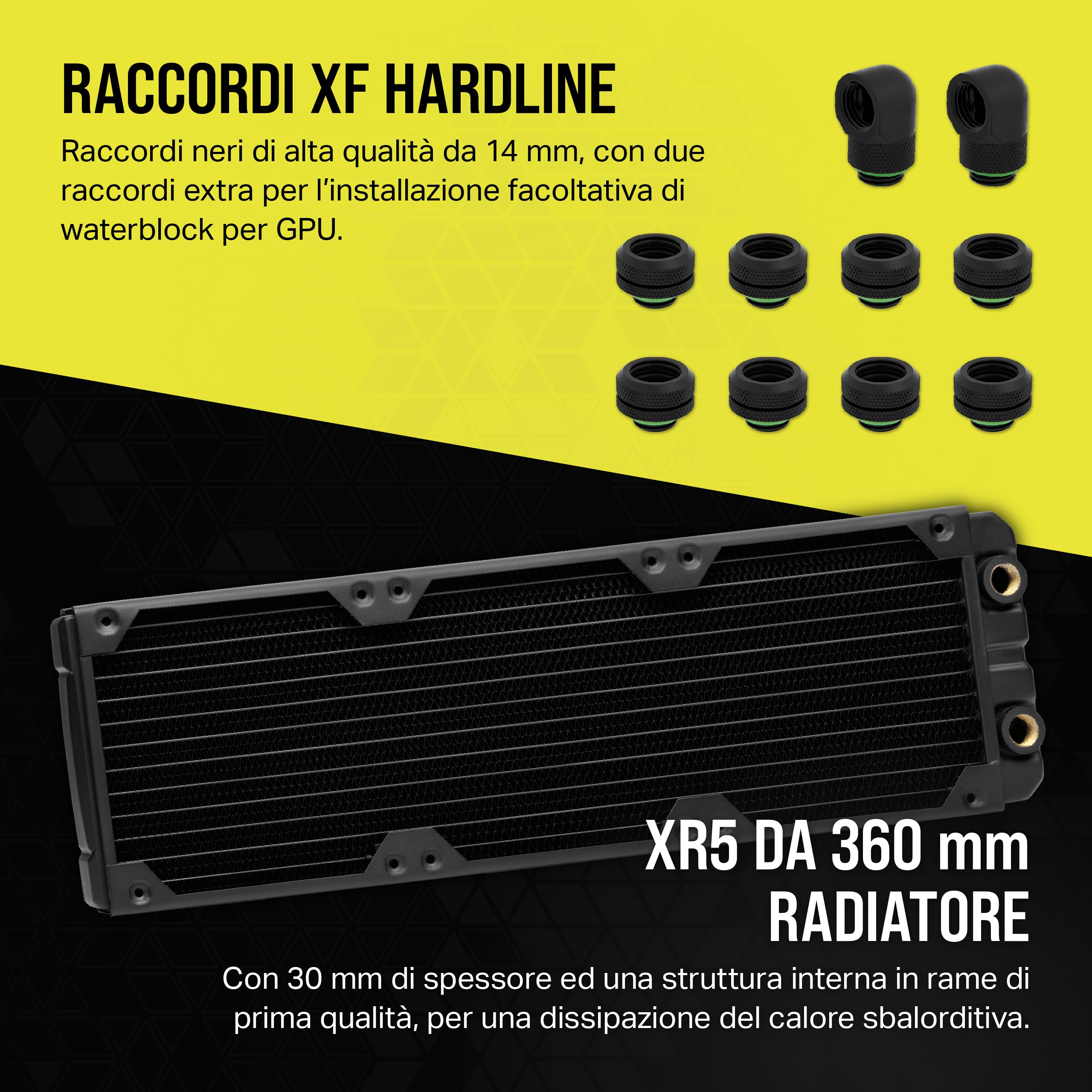 corsair-hydro-x-series-icue-link-xh405i-kit-custom-loop-360-mm-grigio-acciaio image 6