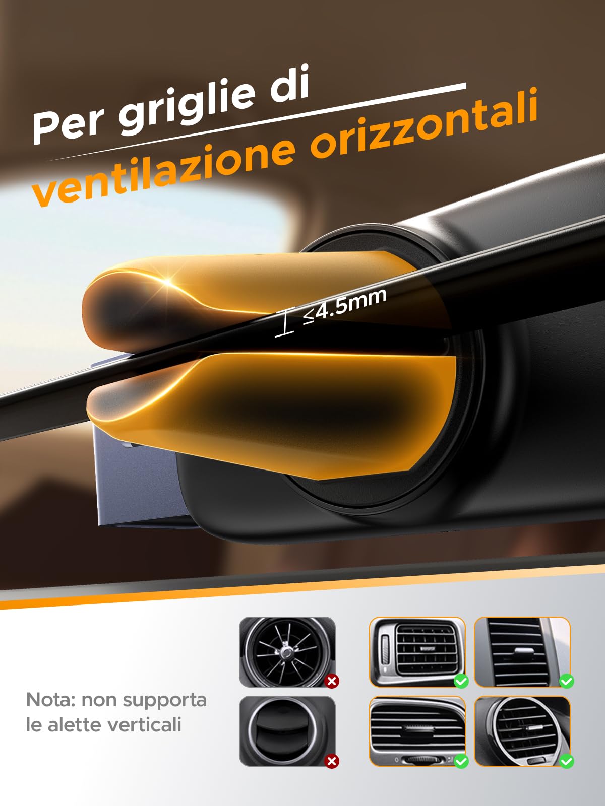 ugreen-supporto-telefono-auto-per-bocchetta-aria-360-4-7-7-12-pollici-nero image 4