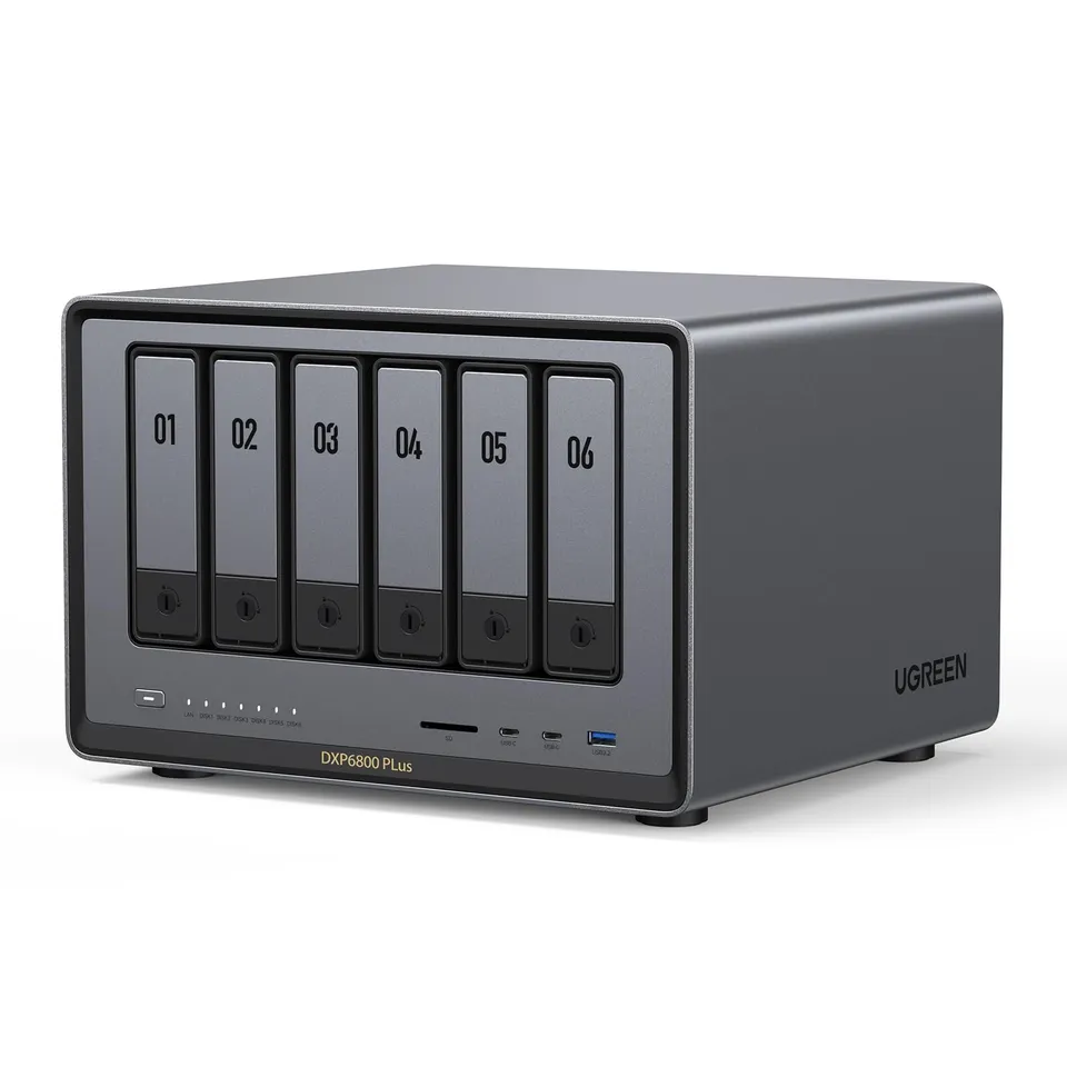 ugreen-nasync-dxp6800-plus-nas-6-bay-intel-i3-1215u-10gbe-8gb-ddr5-128gb-ssd image 1