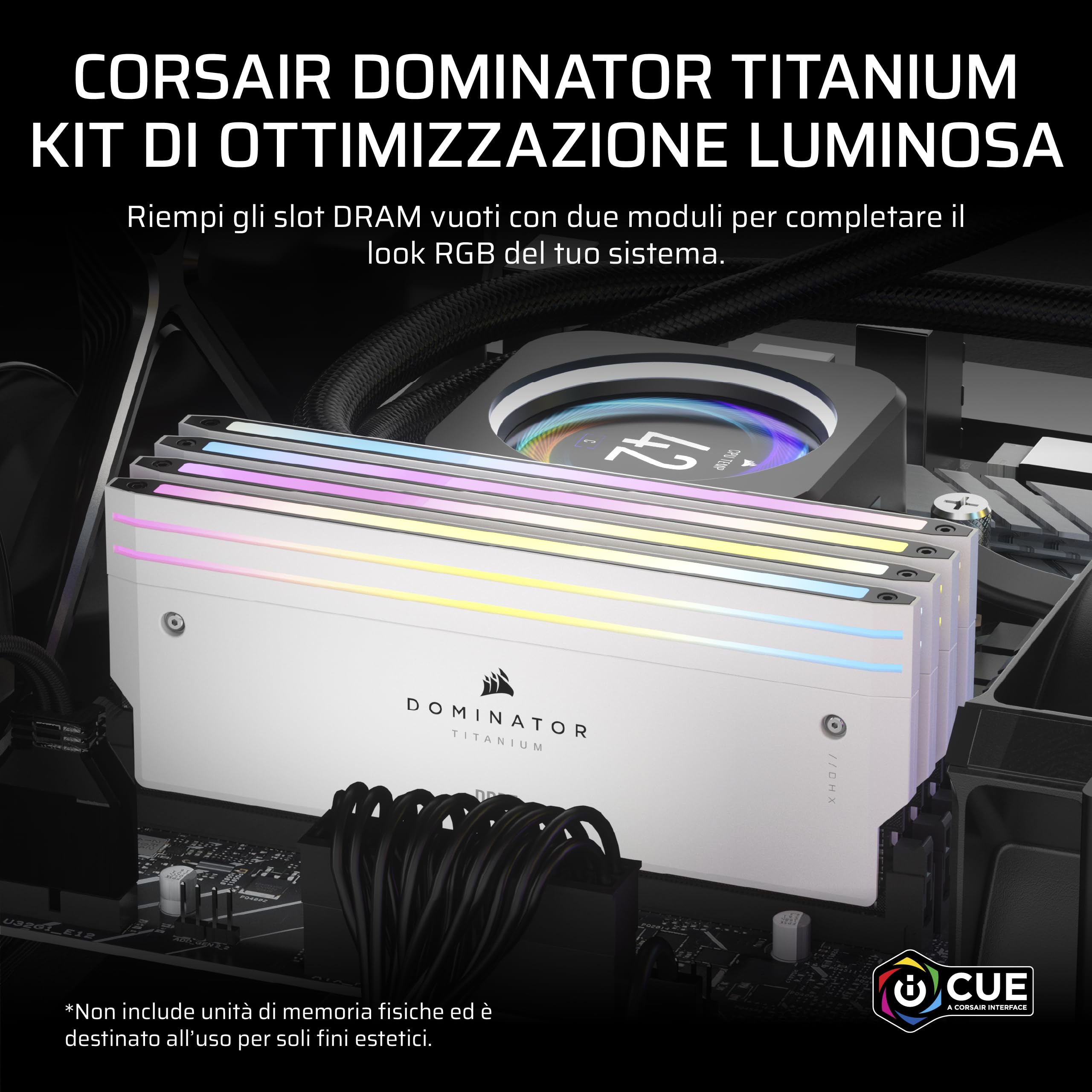 corsair-dominator-titanium-ddr5-rgb-light-enhancement-kit-2-moduli-bianco image 2