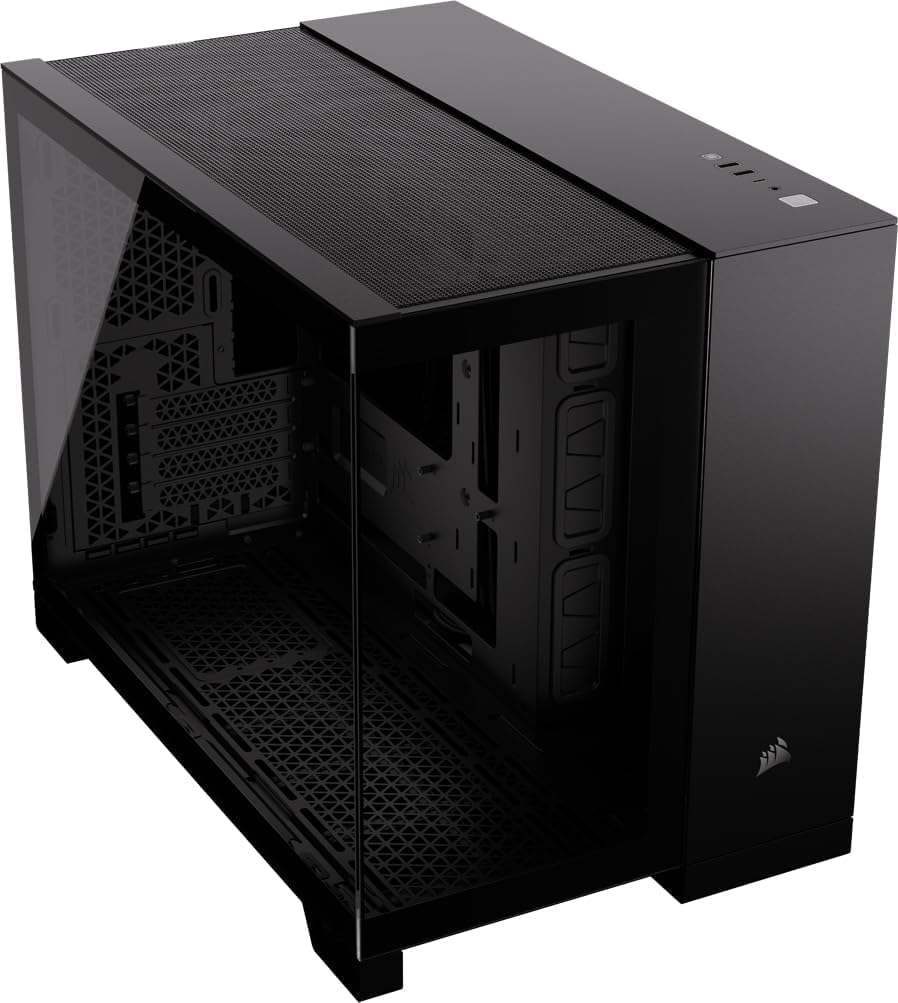 corsair-2500x-case-pc-matx-doppia-camera-vetro-temperato-nero-senza-ventole image 1