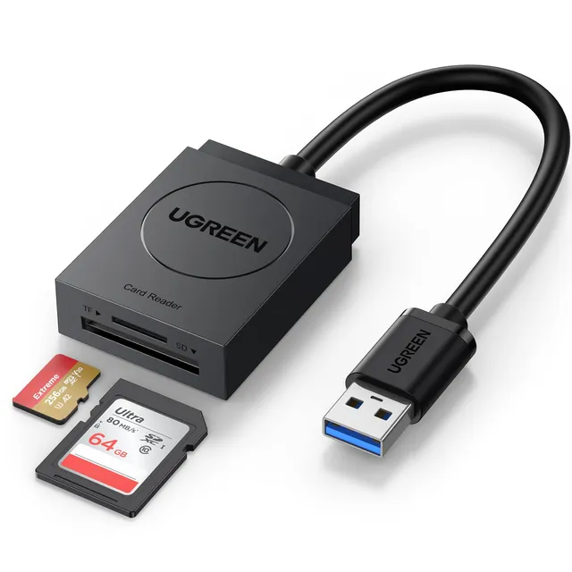 ugreen-usb-3-0-lettore-schede-sd-micro-sd-card-reader-5gbps-otg-con-cavo-15cm image 1