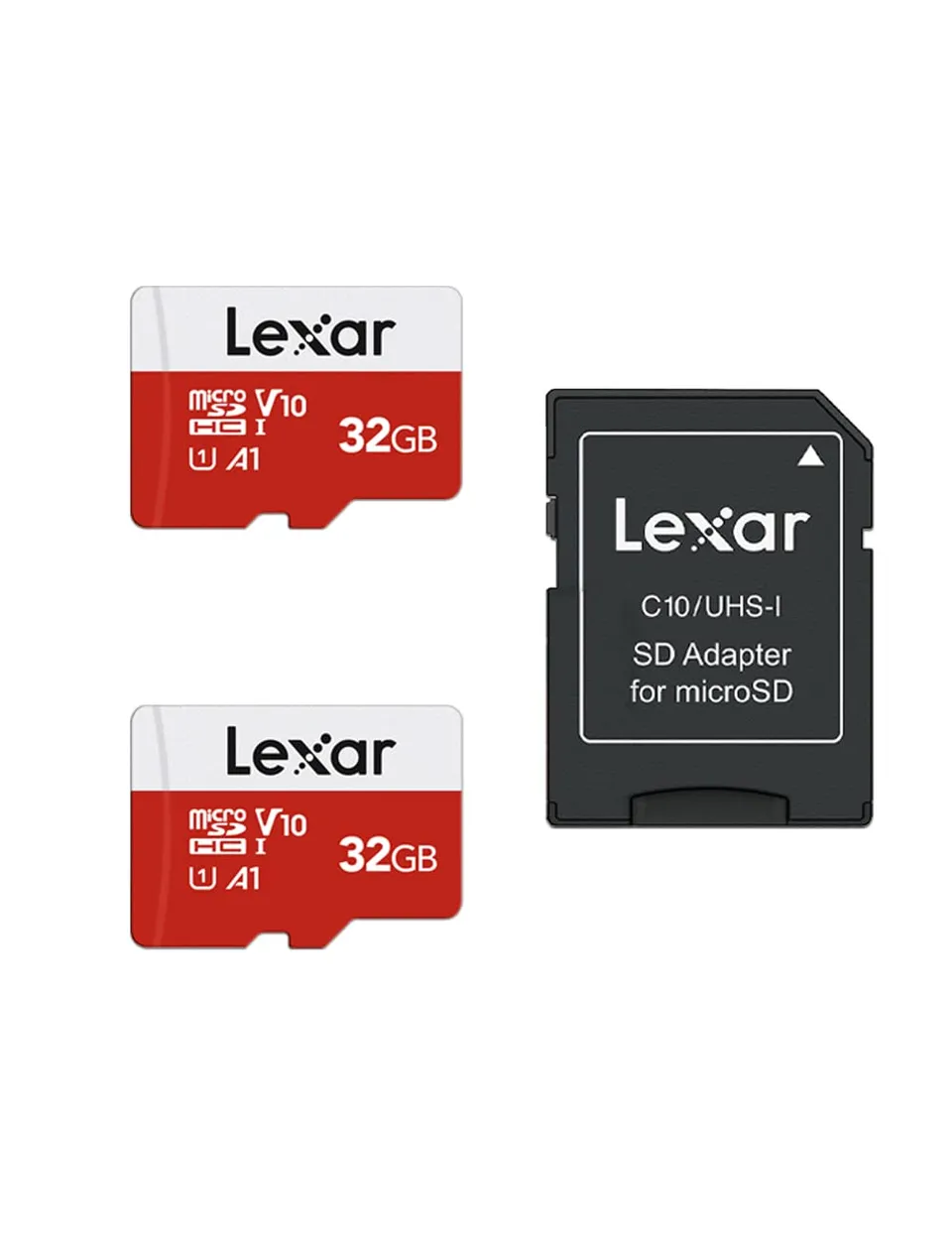 lexar-blue-series-scheda-micro-sd-32gb-2-pack-con-adattatore-sd image 1