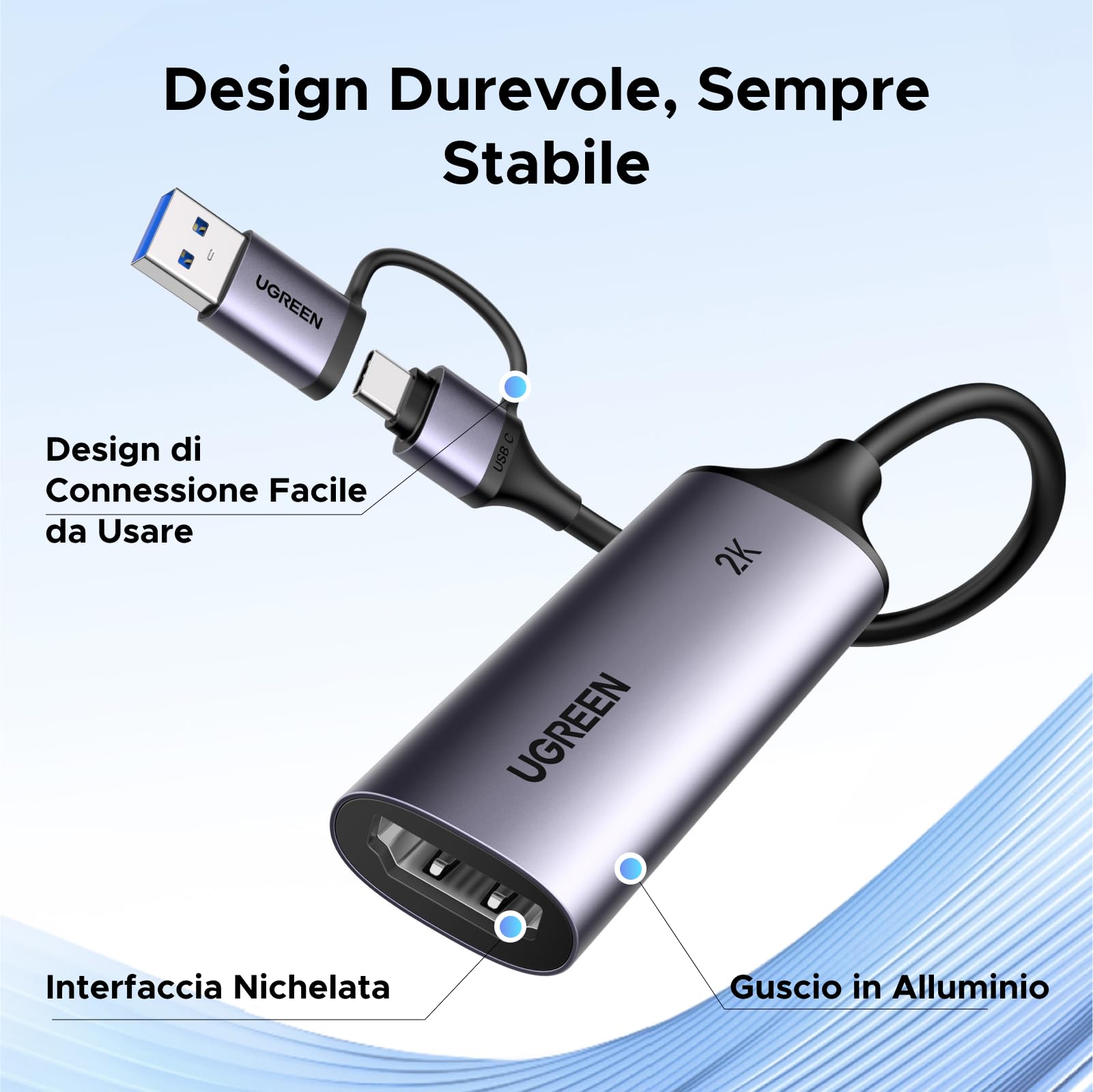 ugreen-scheda-di-acquisizione-video-hdmi-a-usb-4k-30hz-2k-30hz image 5