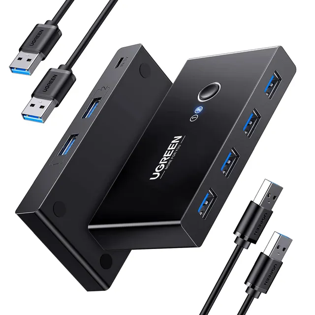ugreen-switch-usb-3-0-4-porte-2-ingressi-4-uscite-per-2-pc image 1