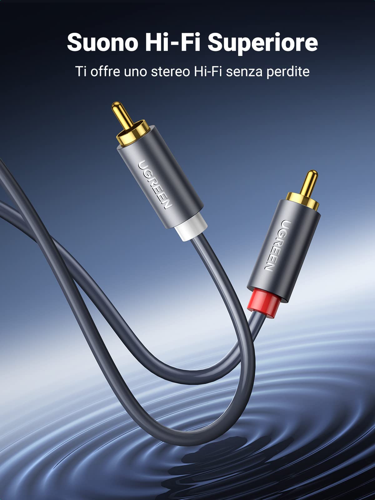 ugreen-cavo-rca-stereo-2rca-maschio-2m-placcato-oro image 2