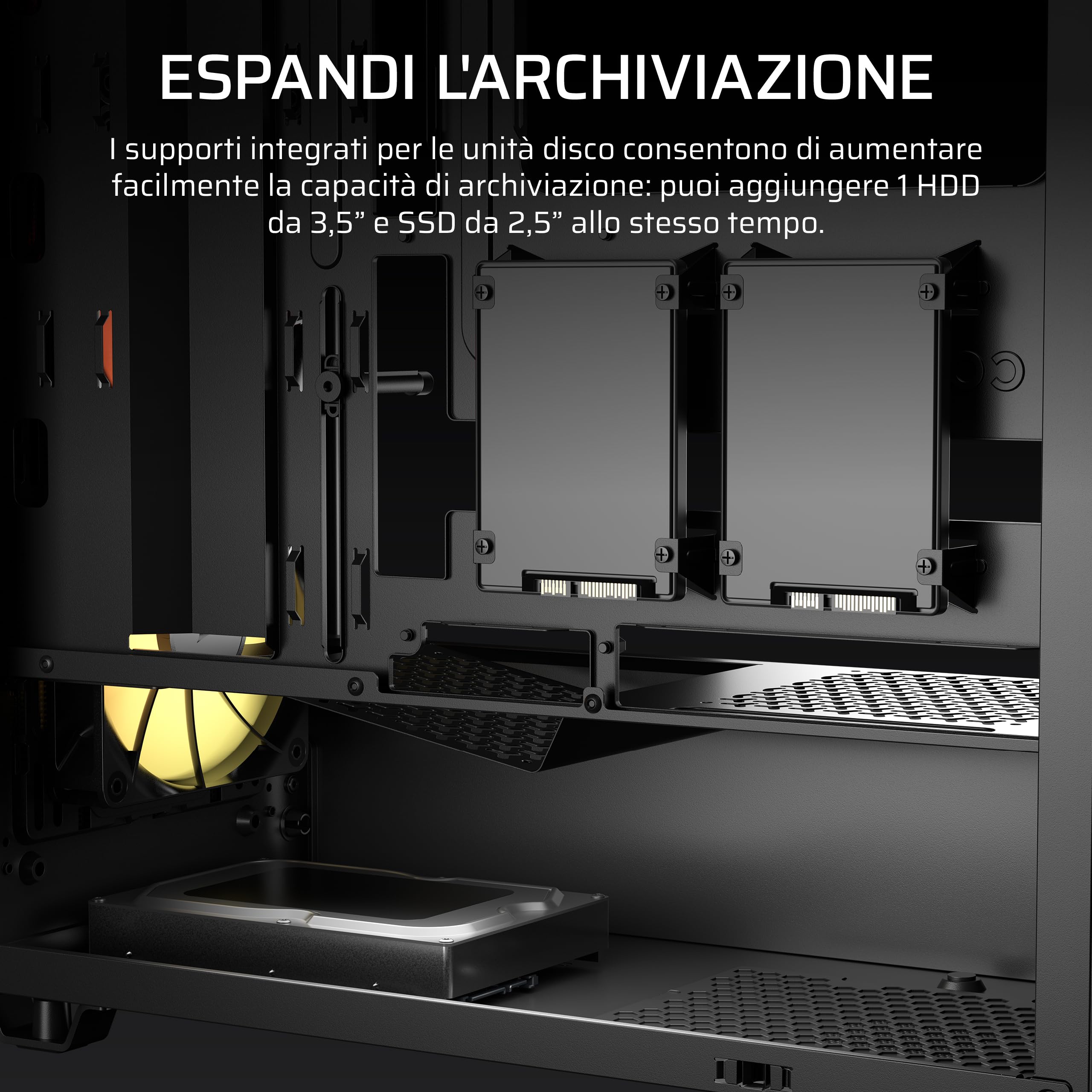 corsair-3200d-rs-argb-case-pc-mid-tower-nero-3-ventole-rs120-argb-radiatore-360m image 7