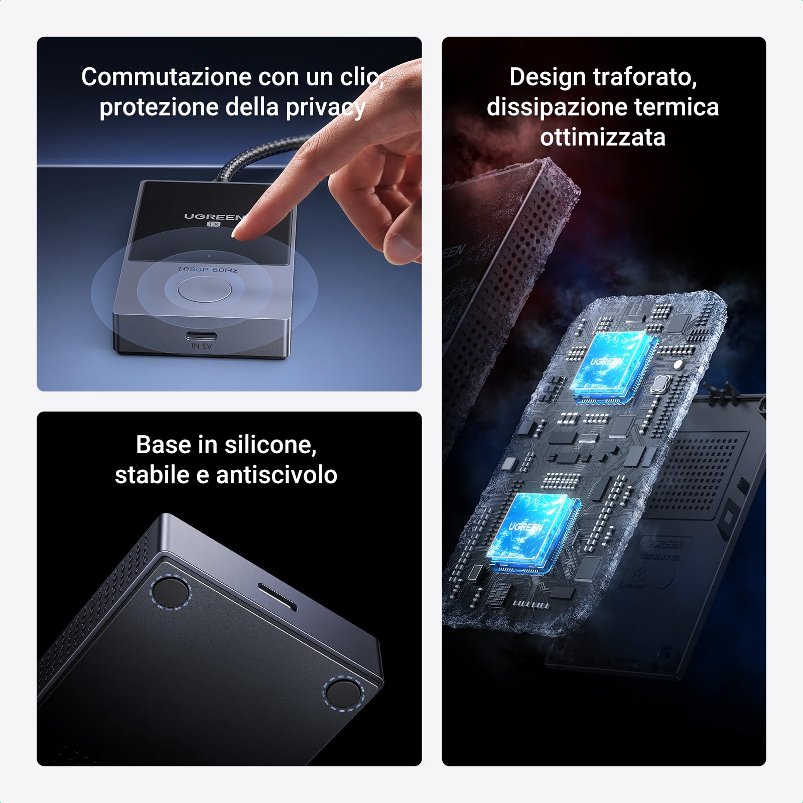 ugreen-trasmettitore-ricevitore-hdmi-wireless-usb-c-tx-hdmi-rx-1080p-50m-pd-60w image 8