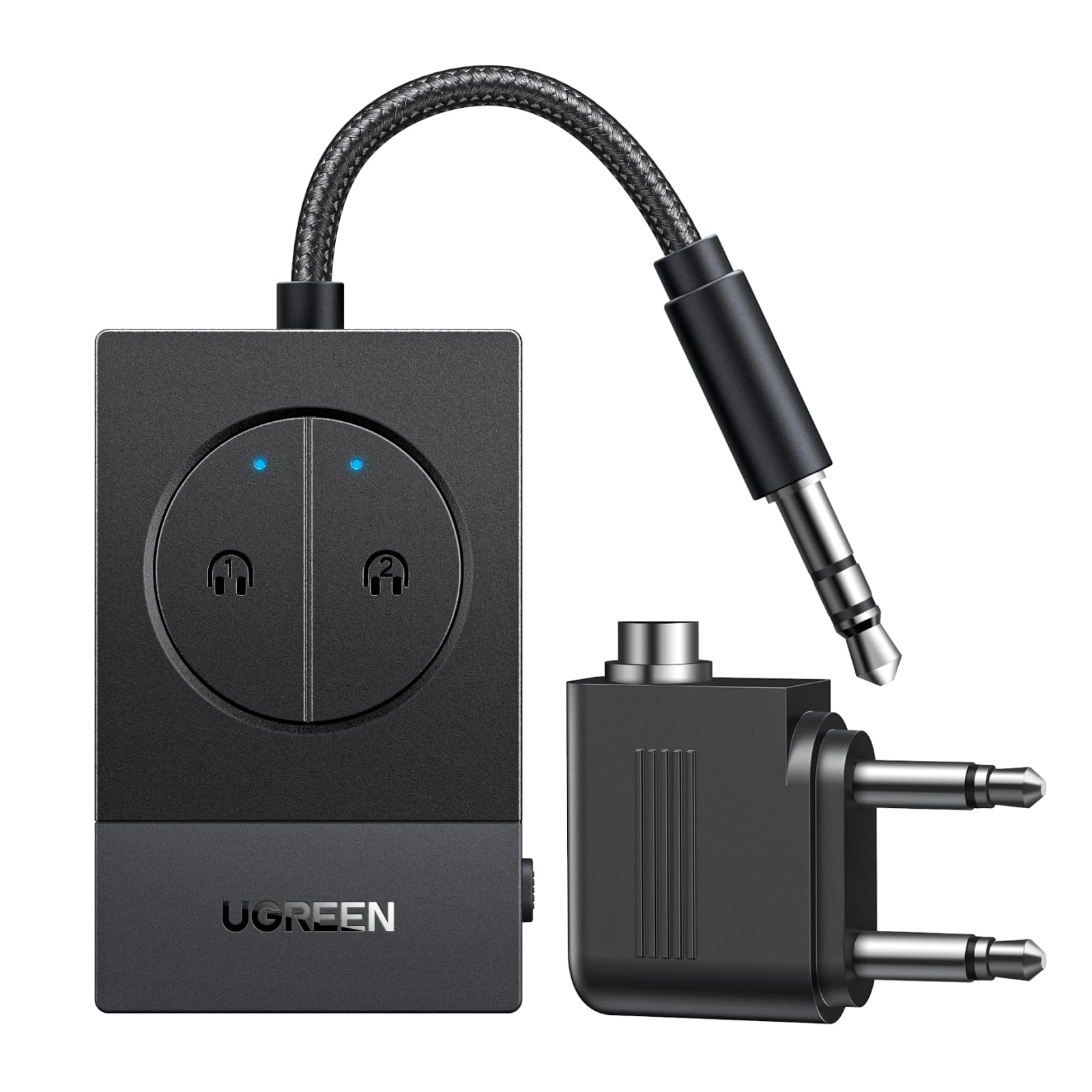 ugreen-trasmettitore-bluetooth-5-4-per-tv-e-aereo-jack-3-5mm-doppio-collegamento image 1