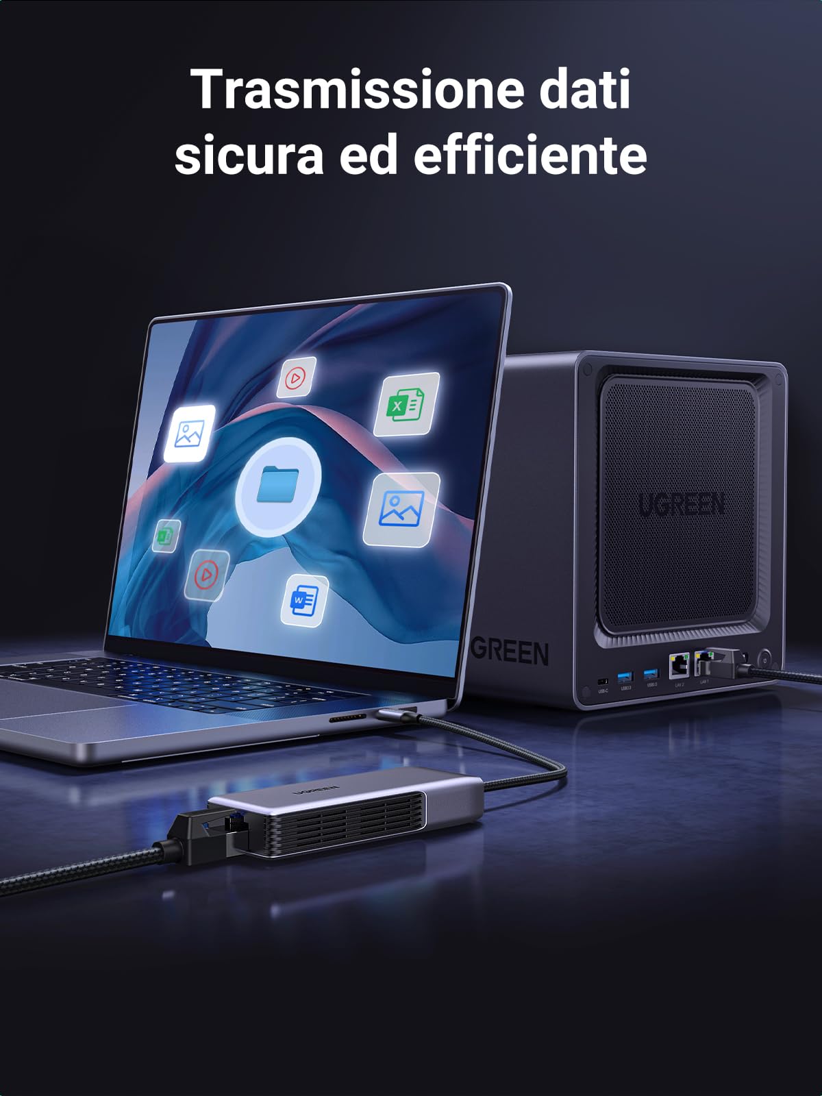 ugreen-adattatore-usb-c-ethernet-rj45-5-gigabit-alluminio image 4