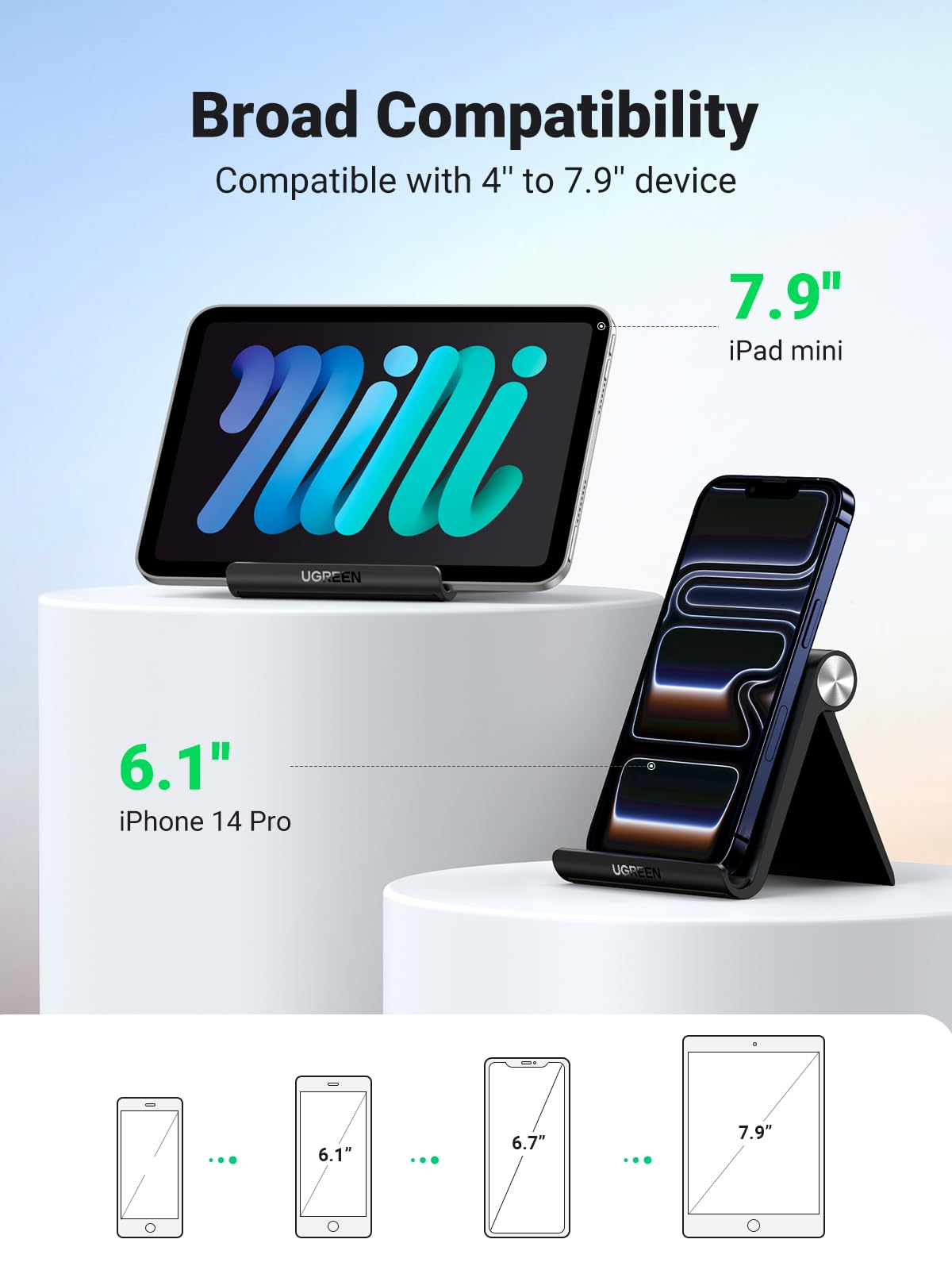 ugreen-supporto-cellulare-da-tavolo-pieghevole-4-7-9-regolabile-100-nero image 4