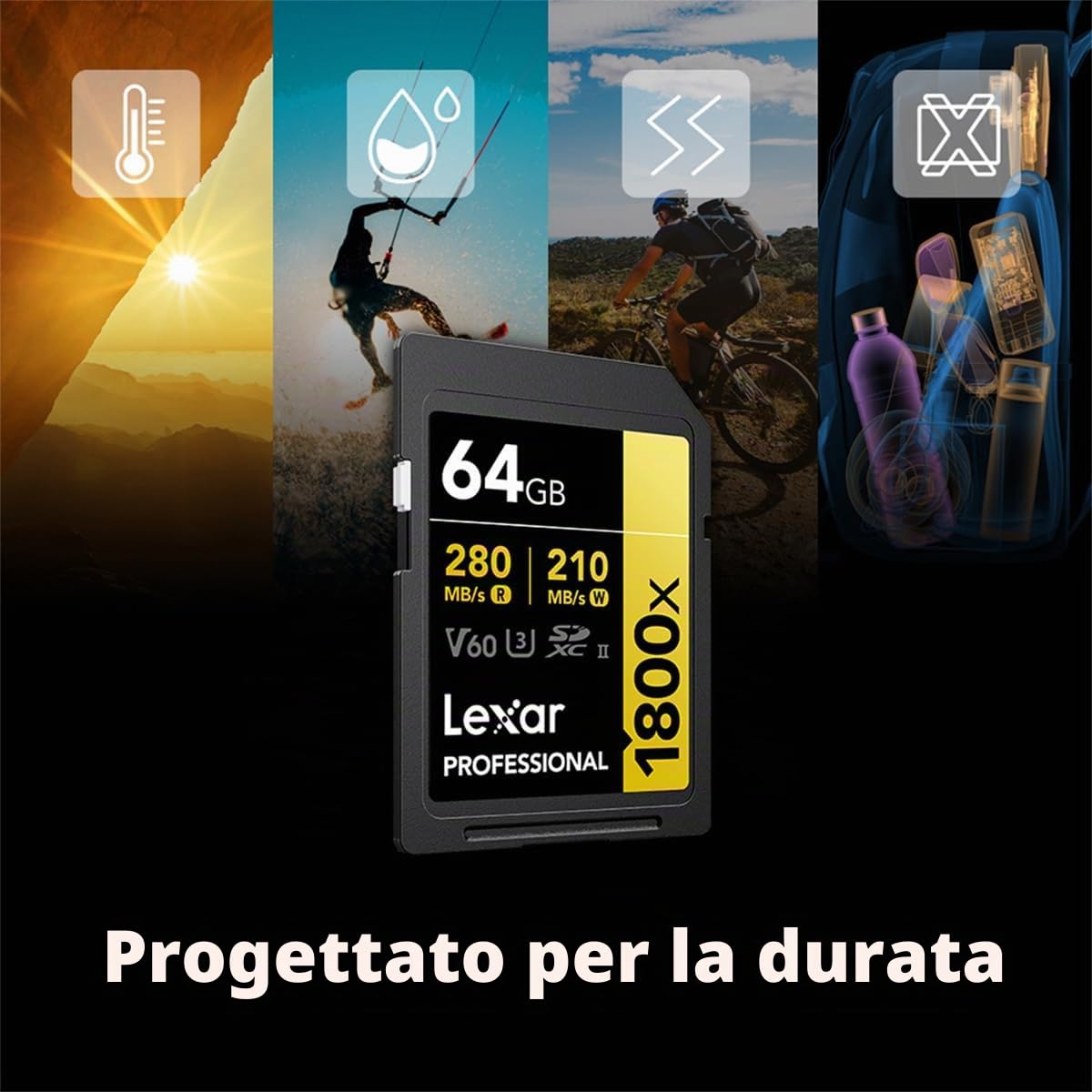lexar-professional-gold-series-scheda-sdxc-uhs-ii-1800x-64gb-v60 image 5