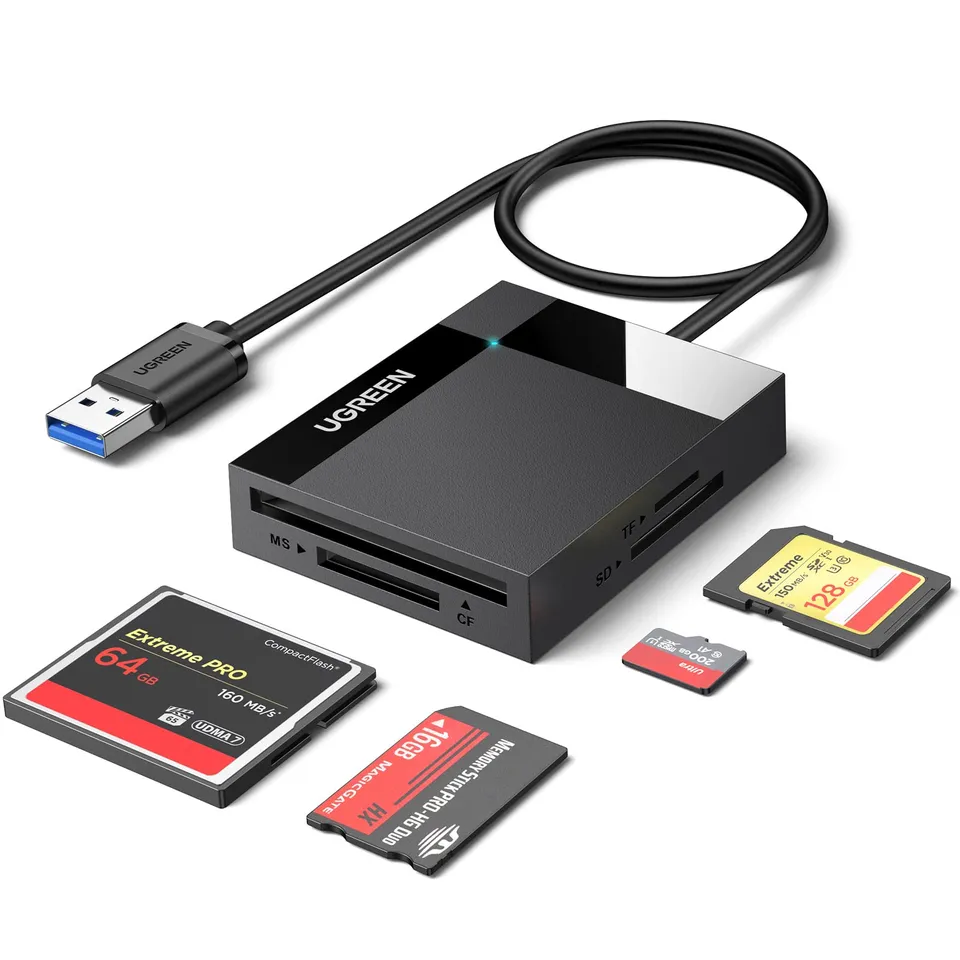 ugreen-lettore-schede-usb-3-0-4-in-1-sd-tf-cf-ms-card-reader image 1