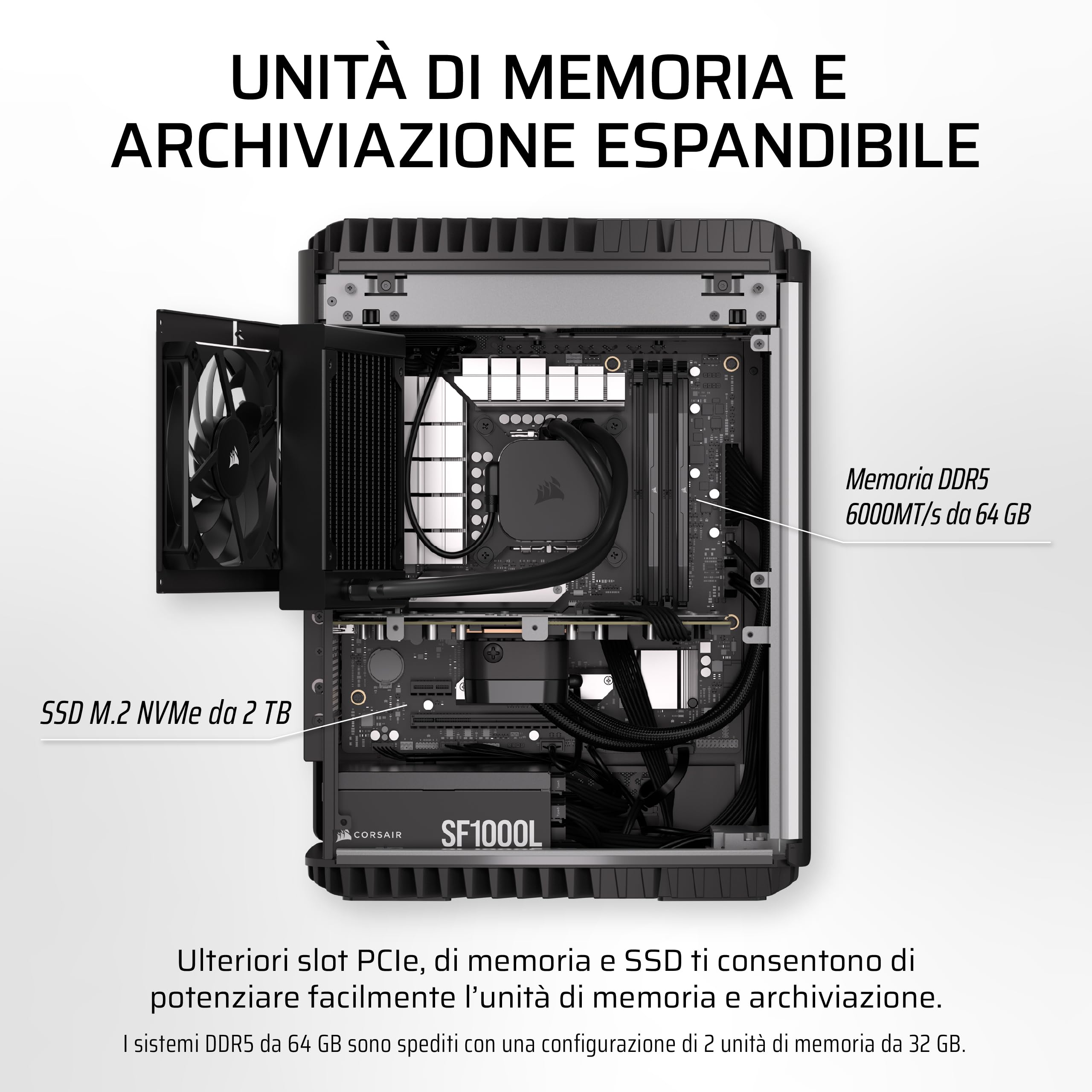 corsair-one-i500-gaming-pc-i9-14900k-rtx-4090-64gb-ddr5-ssd-2tb-metallo-scuro image 4