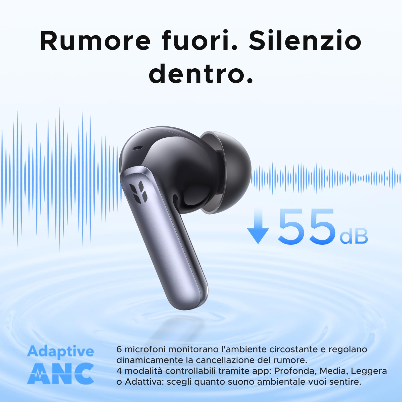 ugreen-echobuds-plus-auricolari-bluetooth-anc-55db-hi-res-nero image 3