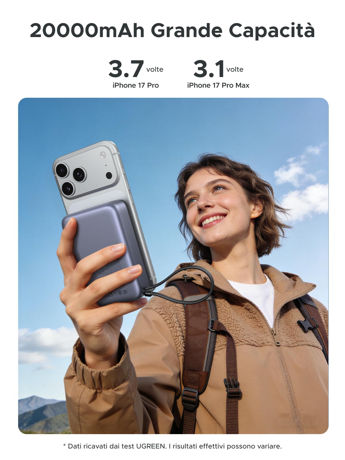 ugreen-zapix-qi2-power-bank-magsafe-20000mah-30w-con-cavo-usb-c image 4