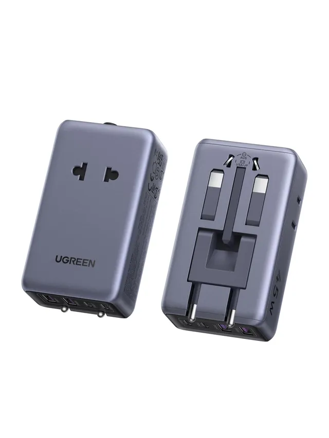 ugreen-6-in-1-adattatore-universale-da-viaggio-pd-45w-con-2-prese-ac-2-usb-c-2-u image 1